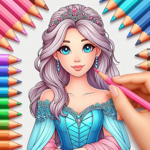 Girls Fashion Princess Coloring Book : Princess Color By Number Games