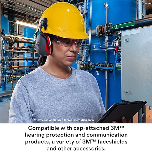 Vista 81 de 3M Hard Hat SecureFit H-713SFR-UV, casco de seguridad estilo gorra sin ventilación con sensor Uvicator, suspensión de trinquete de difusión