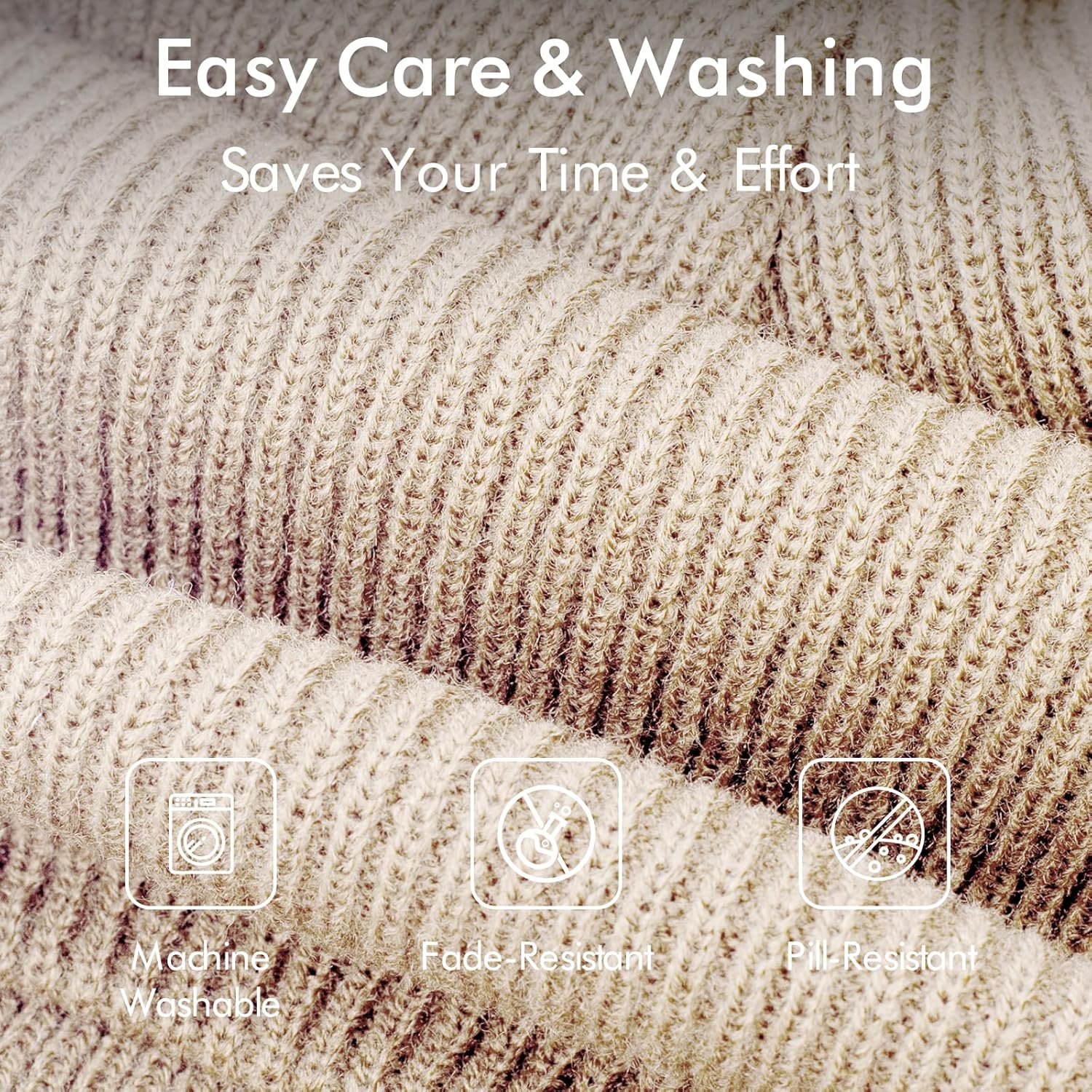 WYOK Kids Beanie Winter Soft Warm Knit Cap Children Classic Autumn Cozy Hats Youth Unisex for Girl Boy 5-15 Years - Image 5