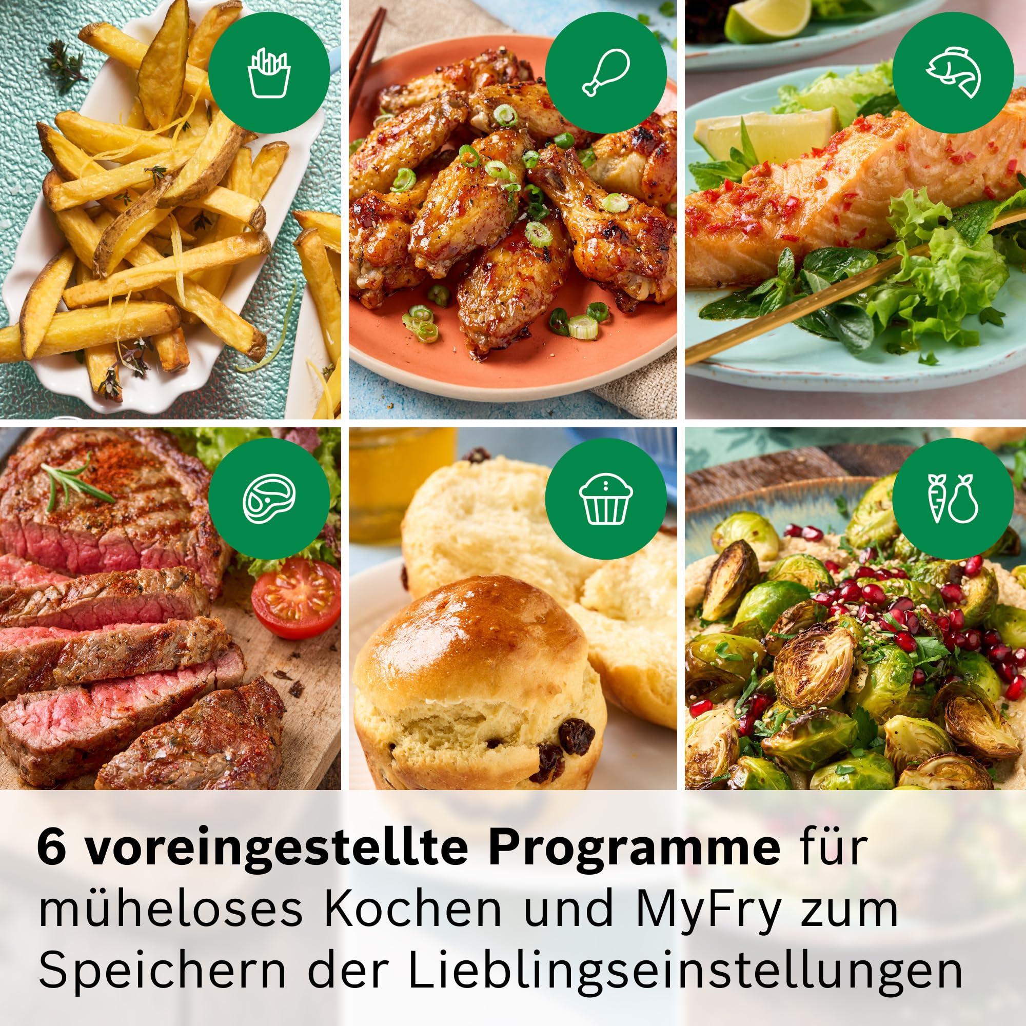 Bosch Serie 6 XXL Heißluftfritteuse, 12 L Doppelkammer, platzsparend, 6 Programme, PFAS frei, schwarz, AirFryer Serie 6, MAFD661B0