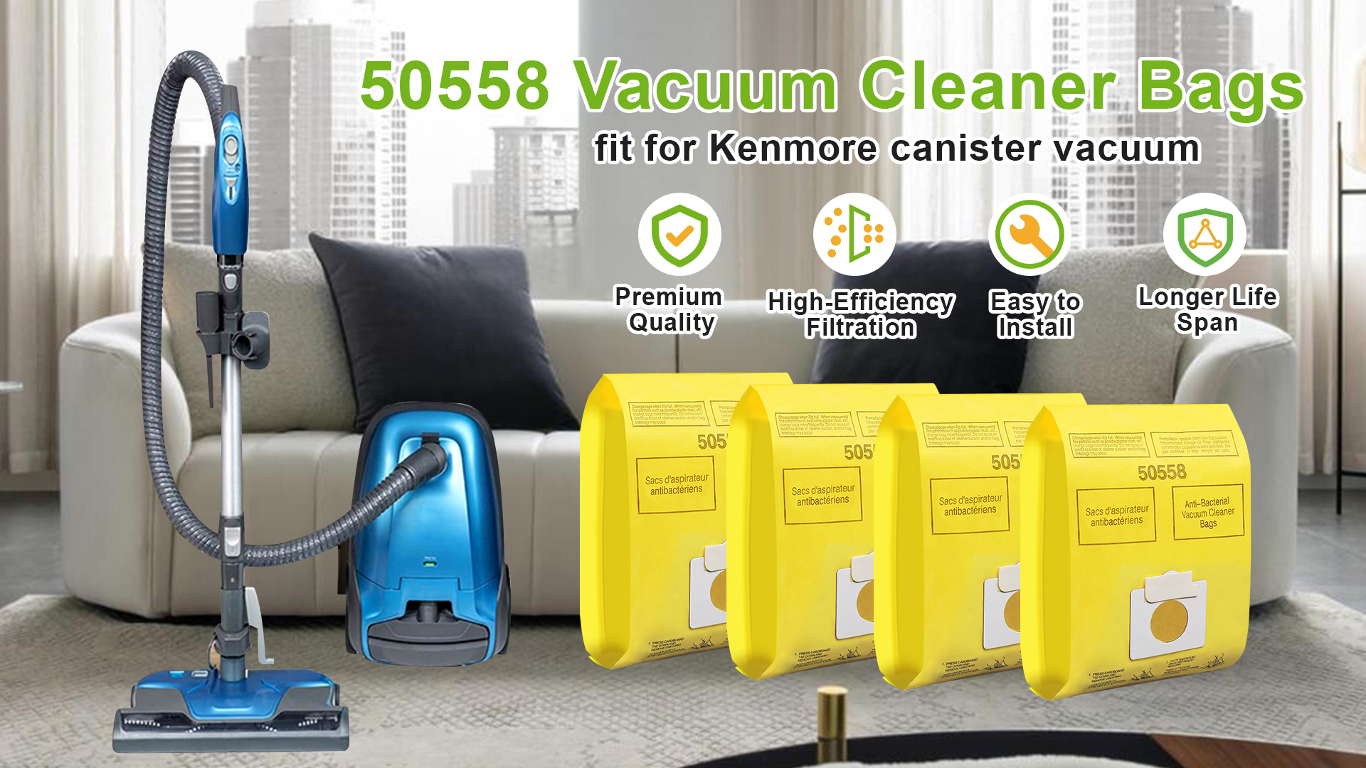Amazon.com - 20 Pack 50558 Vacuum Bags Compatible with Kenmore