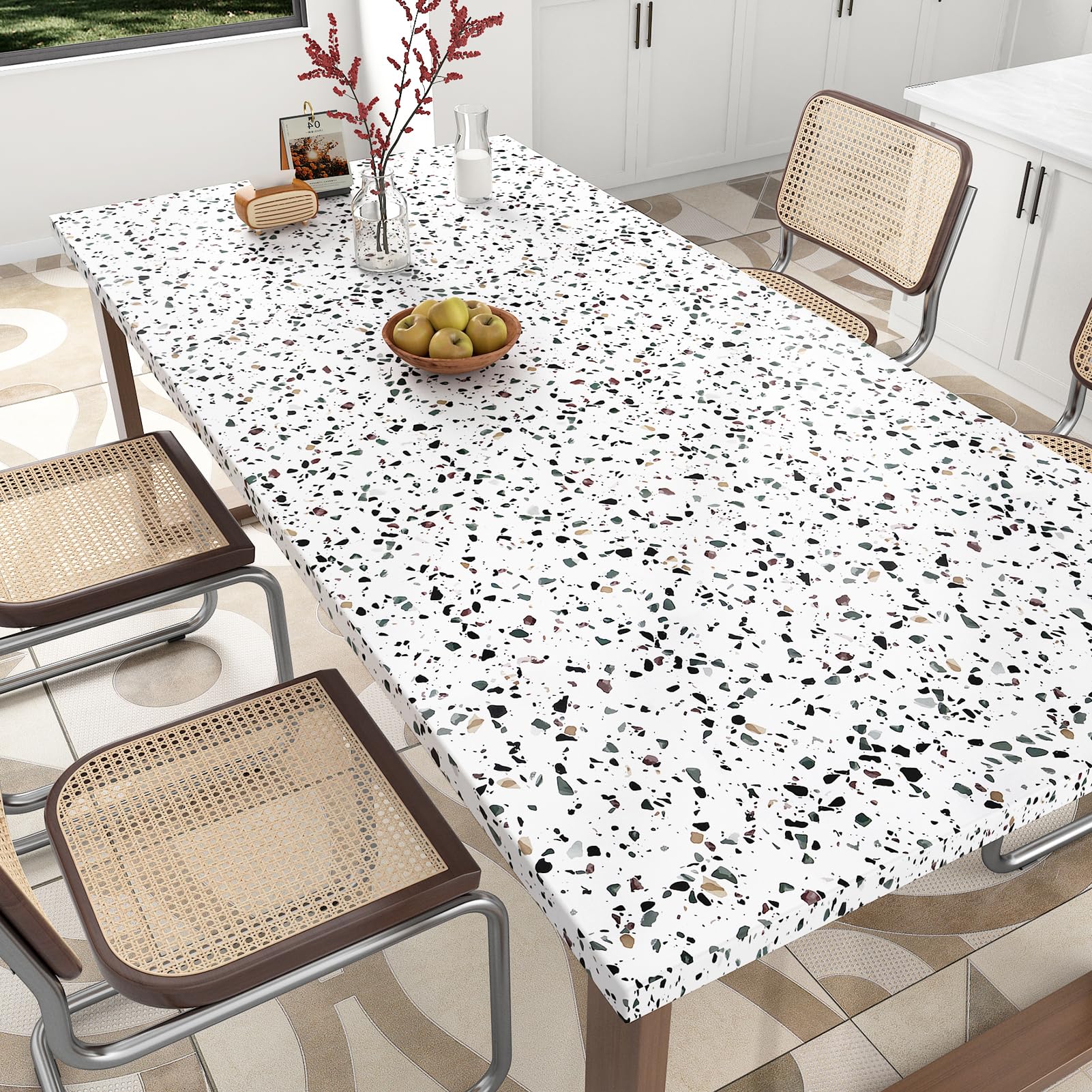 HotDecorMarble Effect Self Adhesive Vinyl Wallpaper White Washable Kitchen Wallpaper Sticky Back Plastic Roll White Marble Vinyl Wrap for Kitchen Worktop Cupboards Bathroom Wallpaper 60cm X 300cm