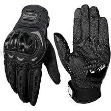 Touchscreen Motorcycle Gloves, Hard Knuckle Protection for Men & Women