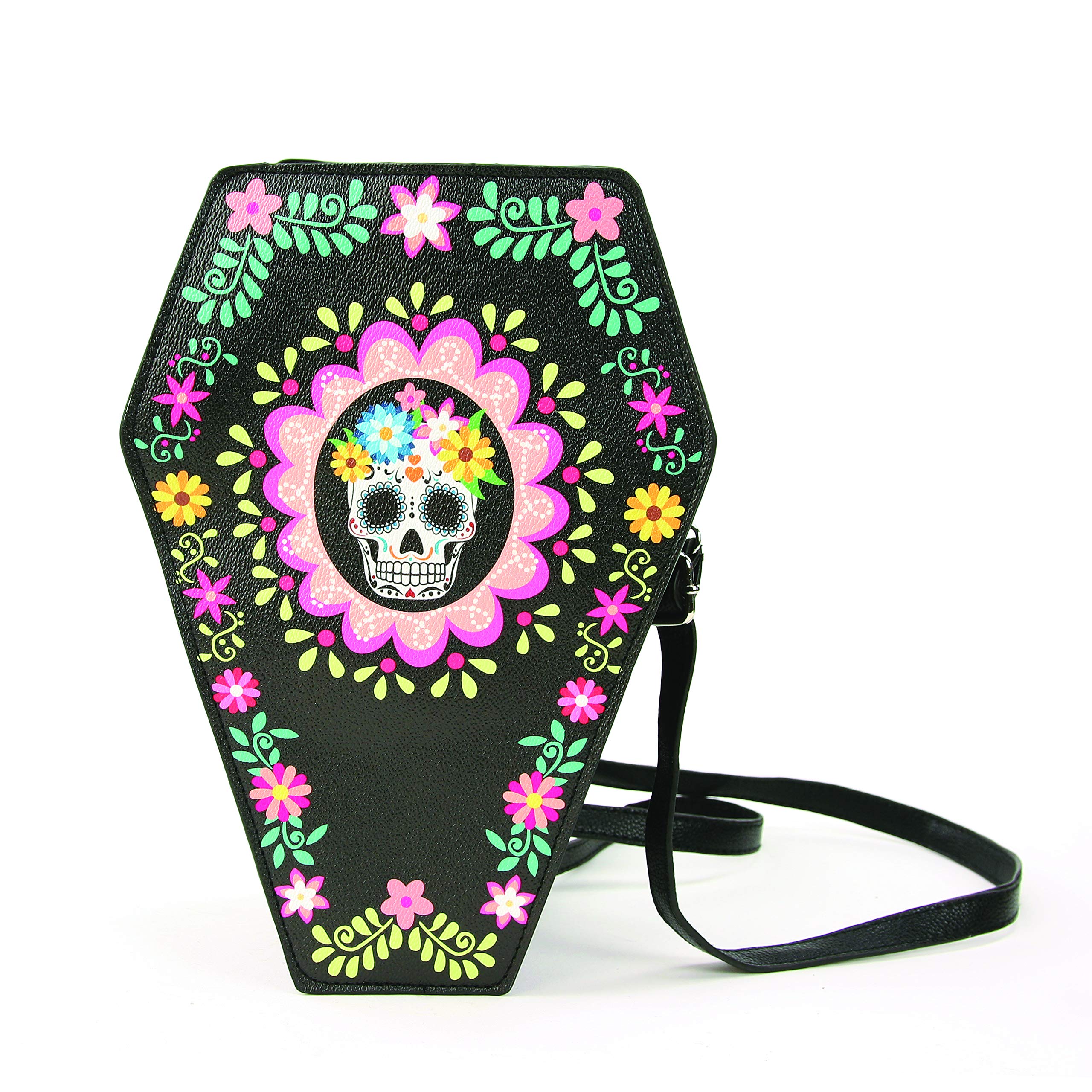 Day of the Dead Sugar Skull Coffin Shaped Convertible Mini 