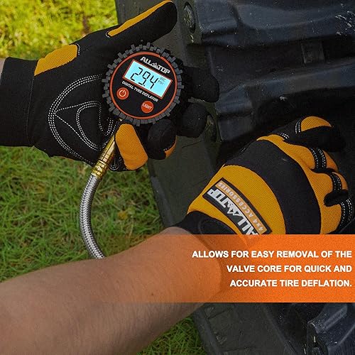 Miniatura 5 de ALL-TOP Kit de deflector digital de neumáticos 4x4, medidor de presión de neumáticos profesional, maestro de descenso de aire, deflador rápido de