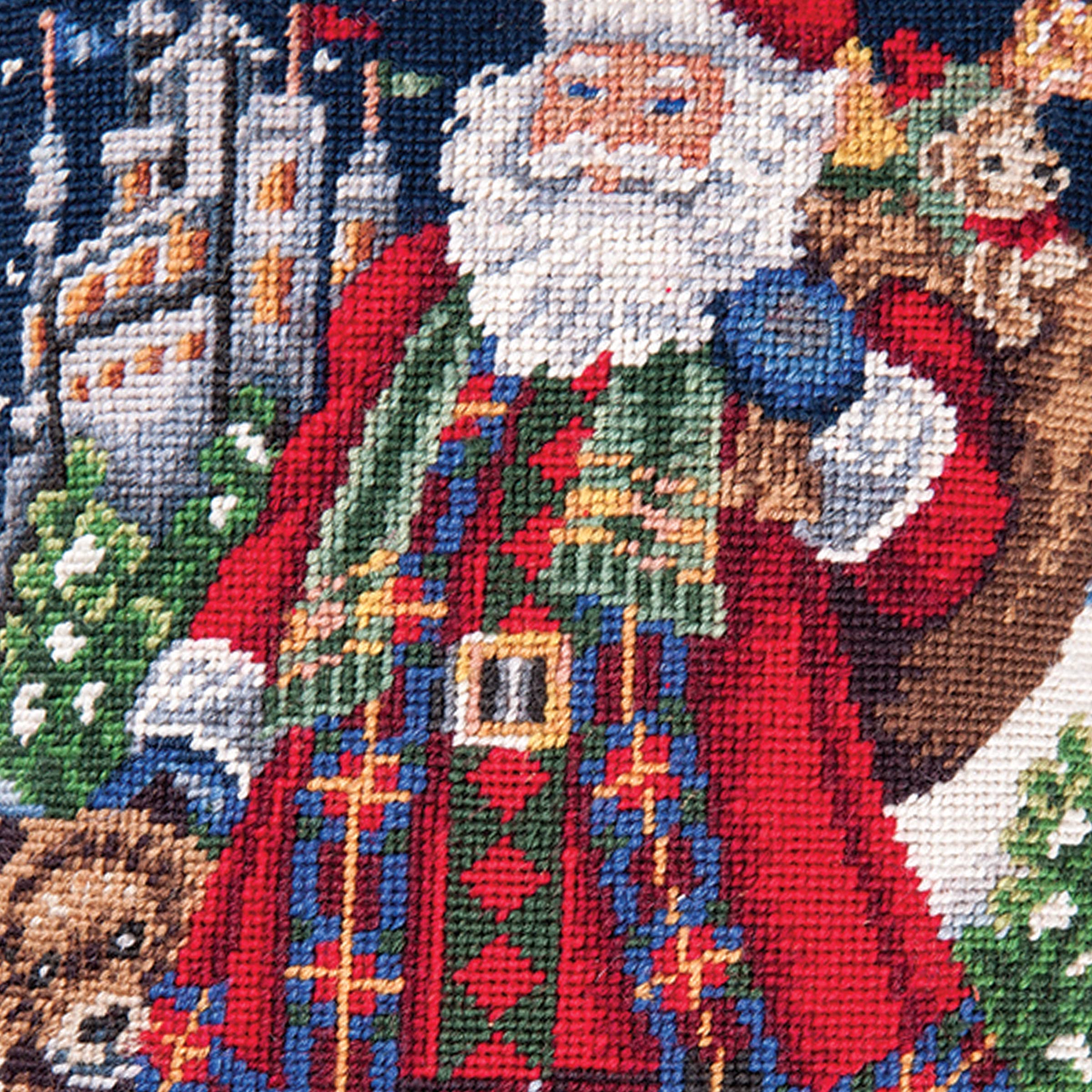 Amazon.com: C&F Home Highlands Santa Needlepoint Christmas Pillow  display picture 1