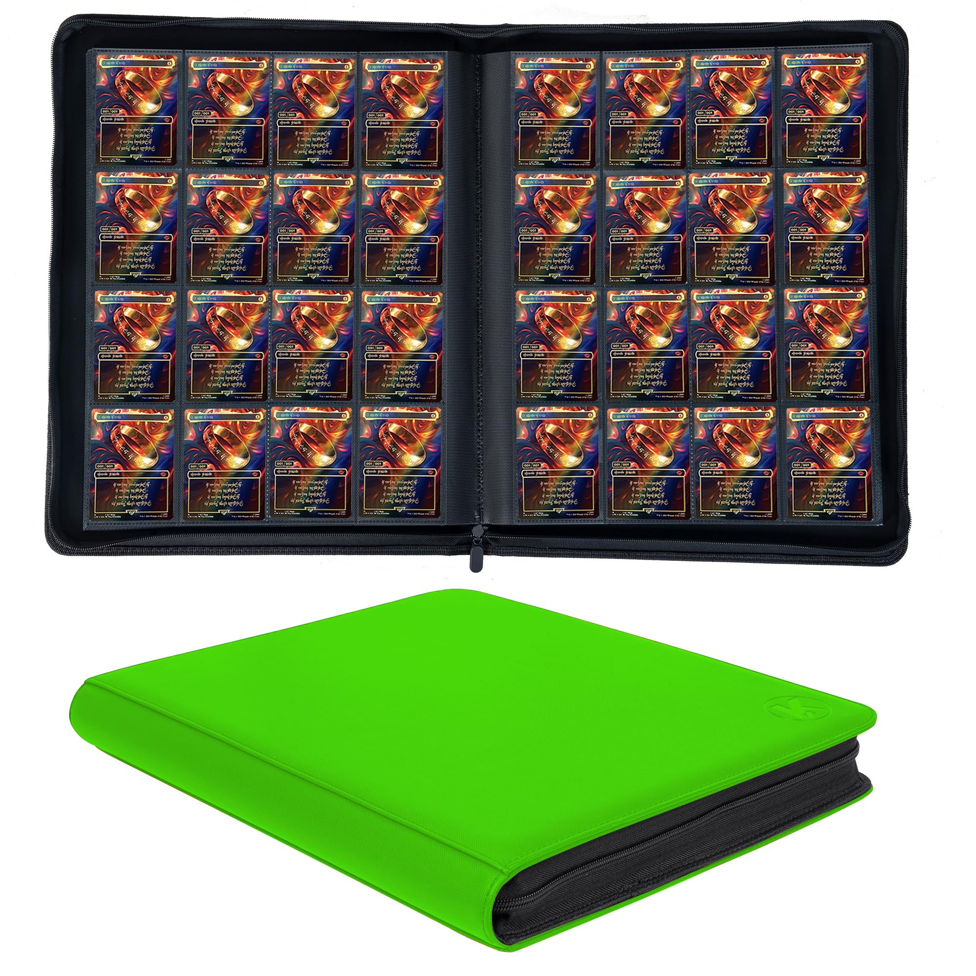 KUOOKING 1000+ Pockets Trading Card Binder, 16-Pocket Card Ablum Compatible with MTG,Sports Cards & Other Standard Size Trading Cards (Hight Green) โ image 1
