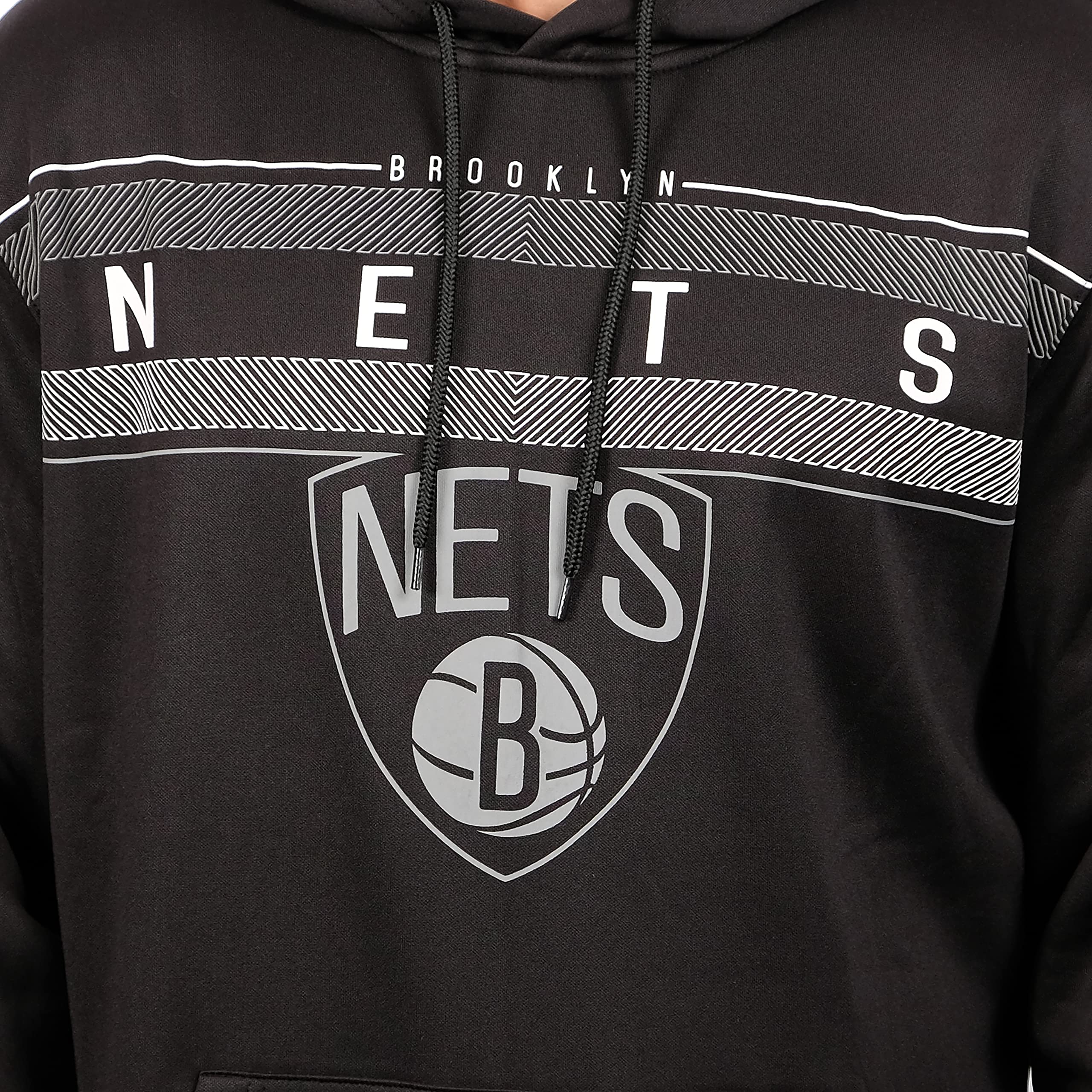 Ultra Game Men's Poly Midtown NBA Men s Fleece Hoodie Pullover Sweatshirt, Black, XL UK - Image 2