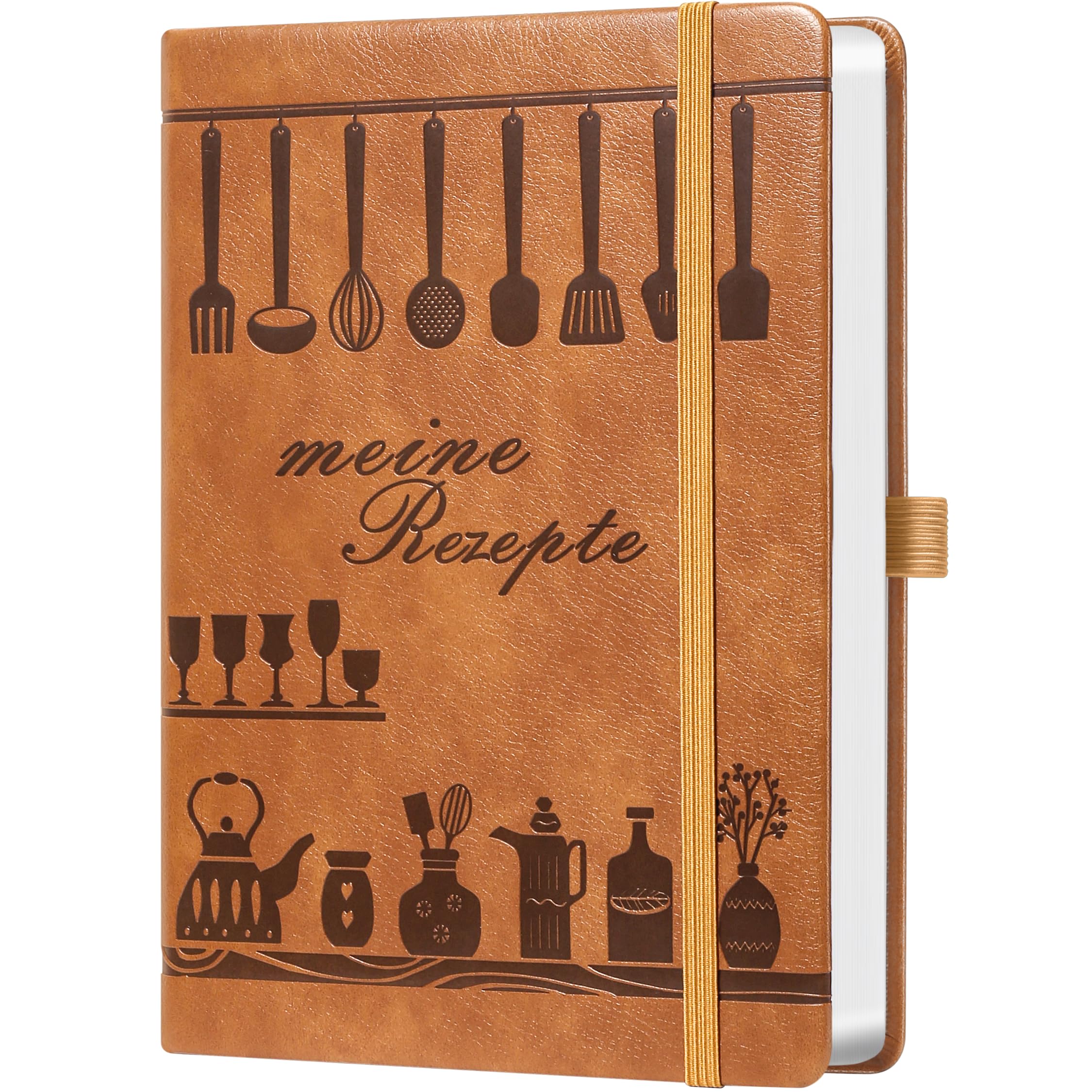 Rezeptbuch A5 zum Selberschreiben – Meine Lieblingsrezepte – DIY Koch- & Backbuch zum Ausfüllen 120g Papier (14,5 x 21,5 cm)