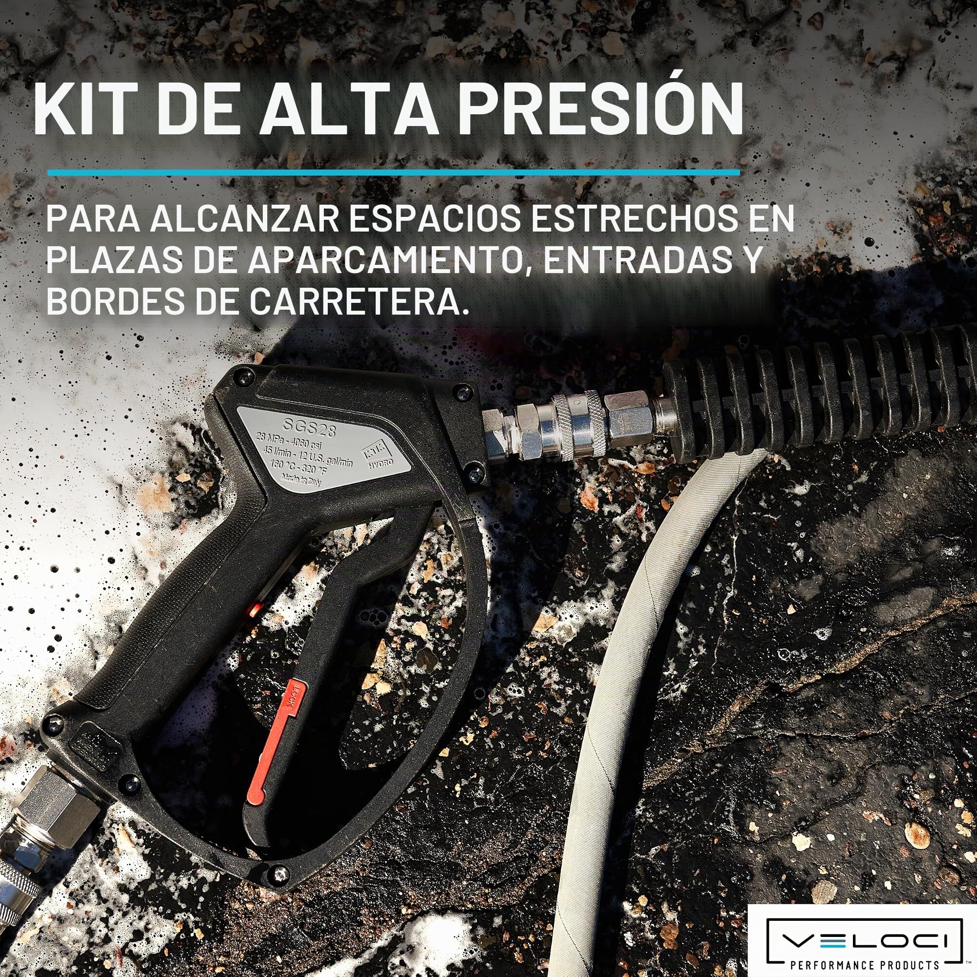 MTM Hydro Kit de Lavadora a presión de 20 Pulgadas y Pistola de pulverización SGS28, pulverizador de Alta presión con Giro Vivo de 4000 PSI para Lavado de Autos y Detalles de automóviles