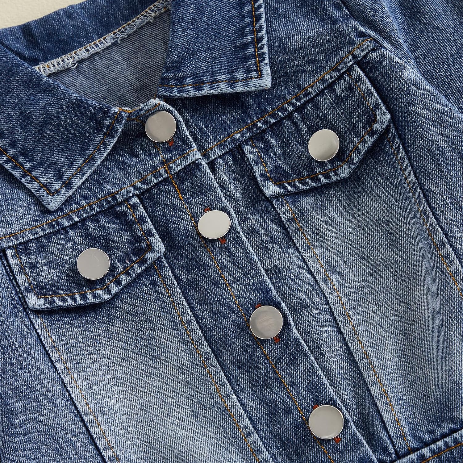 Girls Denim Outfit Long Sleeve Jacket Jean Pants Toddler Fall Clothes
