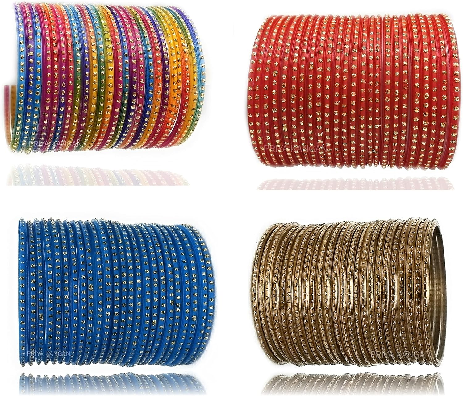 Beautifull Nion Dot Pattern Glass Bangles For All Occasions Type (Pack of 96 Bangles), 2 60, Glass, no gemstone