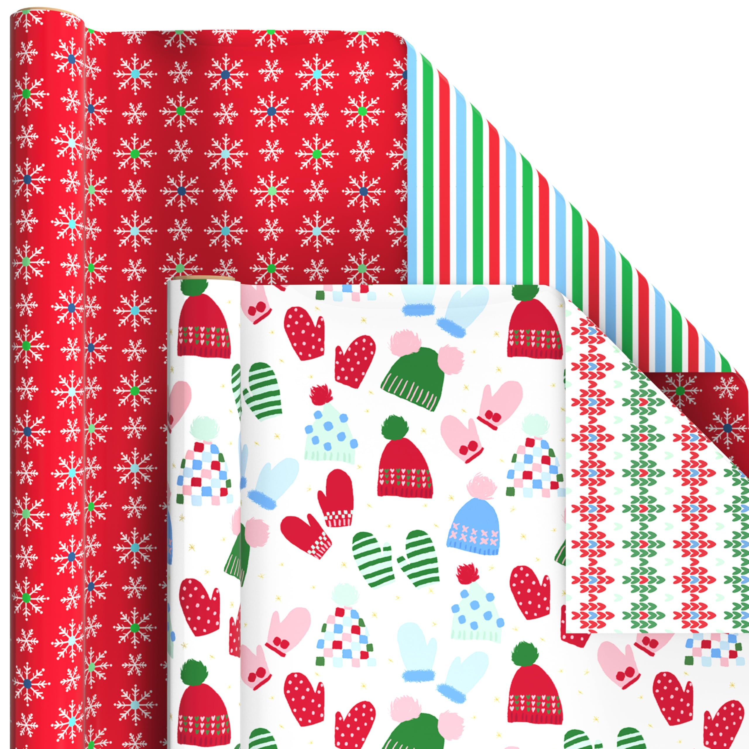 Hallmark Wendbares Geschenkpapier-Set für Weihnachtsfeiertage