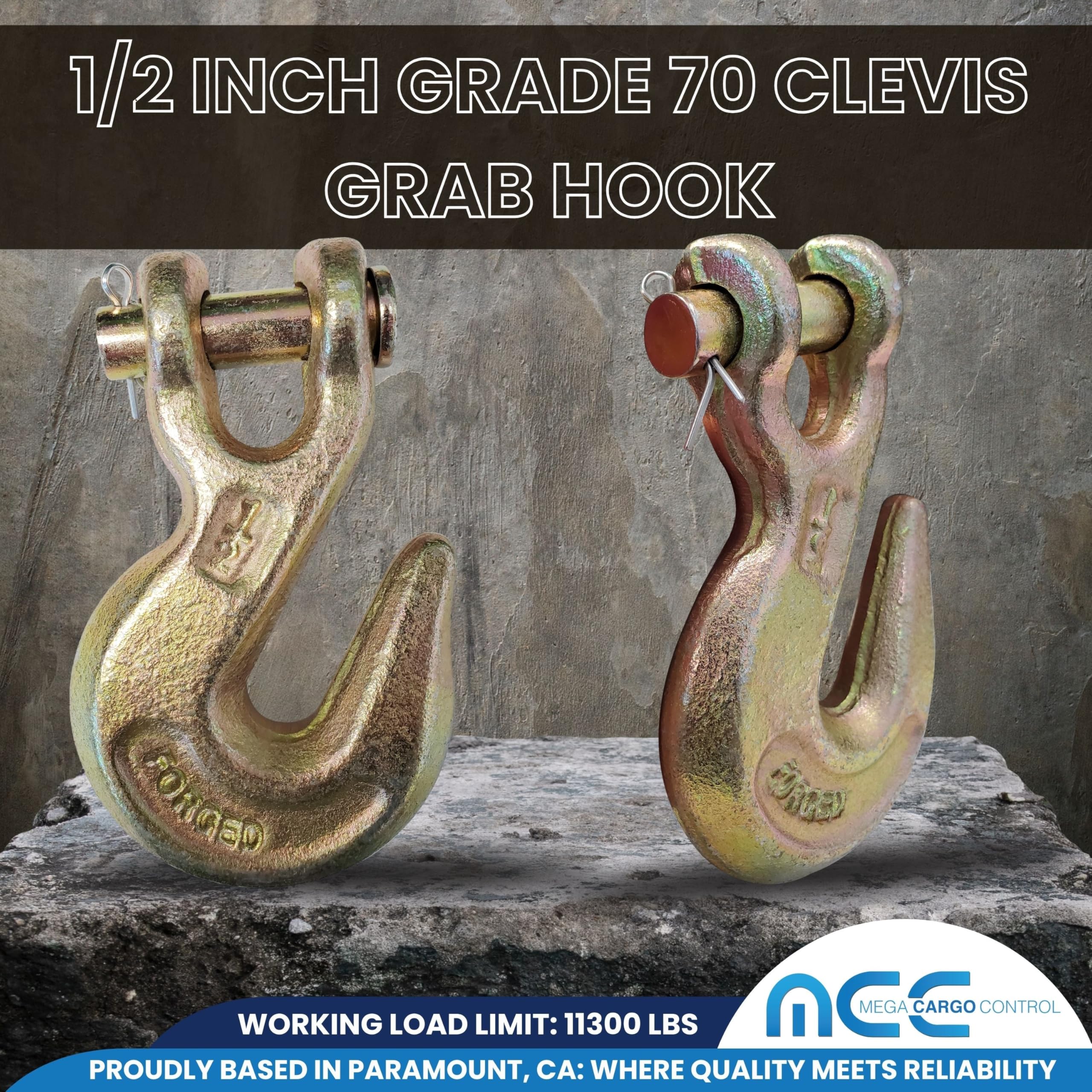 DC Cargo Mall G70 3/8 Chain Hook – Heavy Duty Clevis Grab Hook For 3/8 - View #4