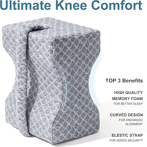 Miniatura 2 de Almohada de rodilla para dormir de lado, almohada de piernas para ciática, espalda, caderas, rodillas, alivio del dolor en las articulaciones,
