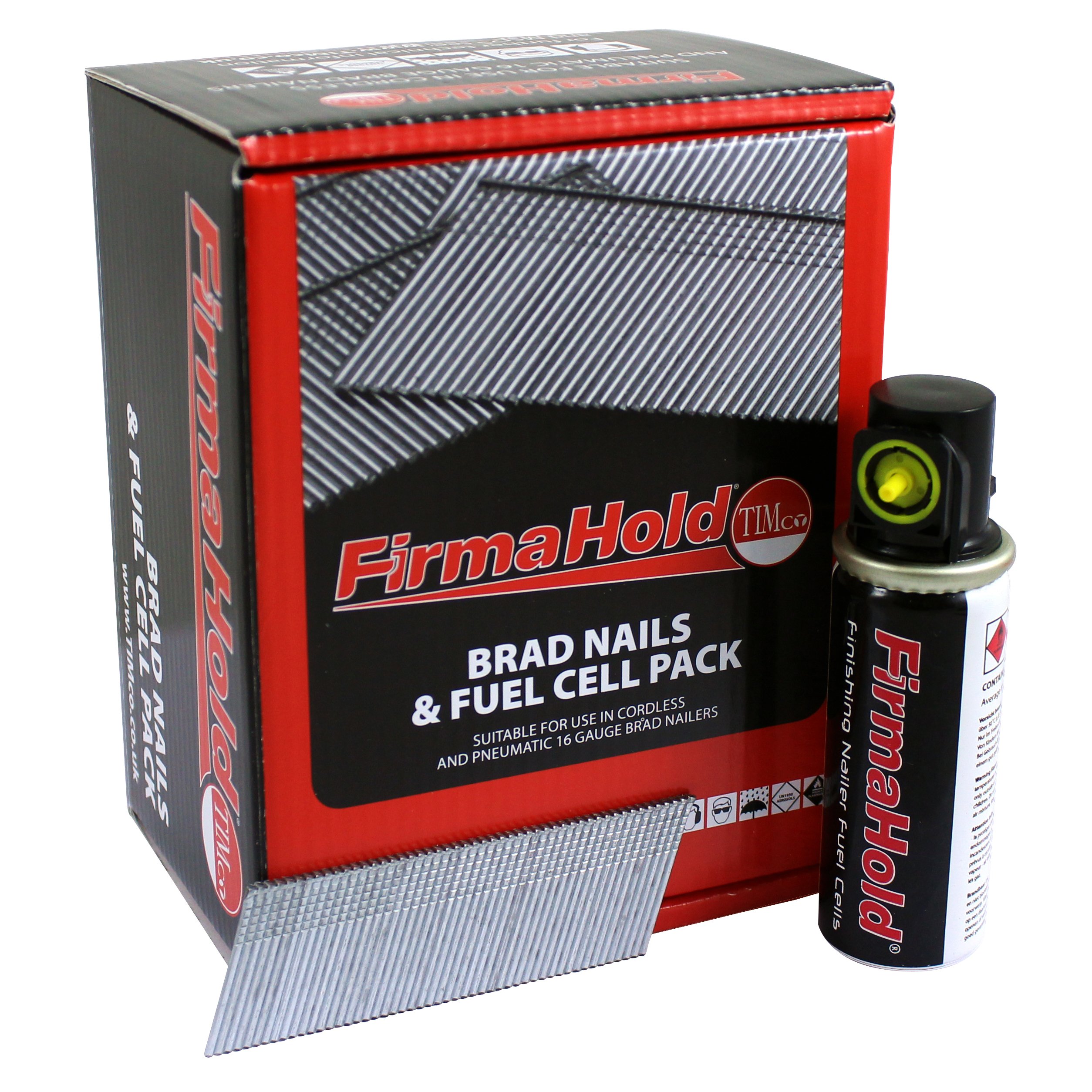 TIMCO FirmaHold Collated Brad Nails & Fuel Cells - 16 x 50 - Galvanised - Box of 2000