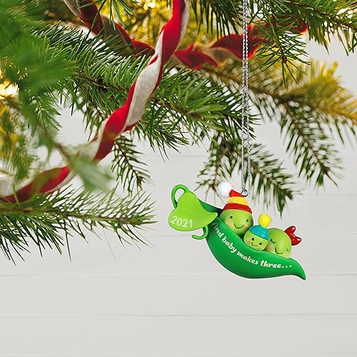 Miniatura 6 de Hallmark Keepsake Adorno de Navidad, año 2021, bebé hace tres guisantes