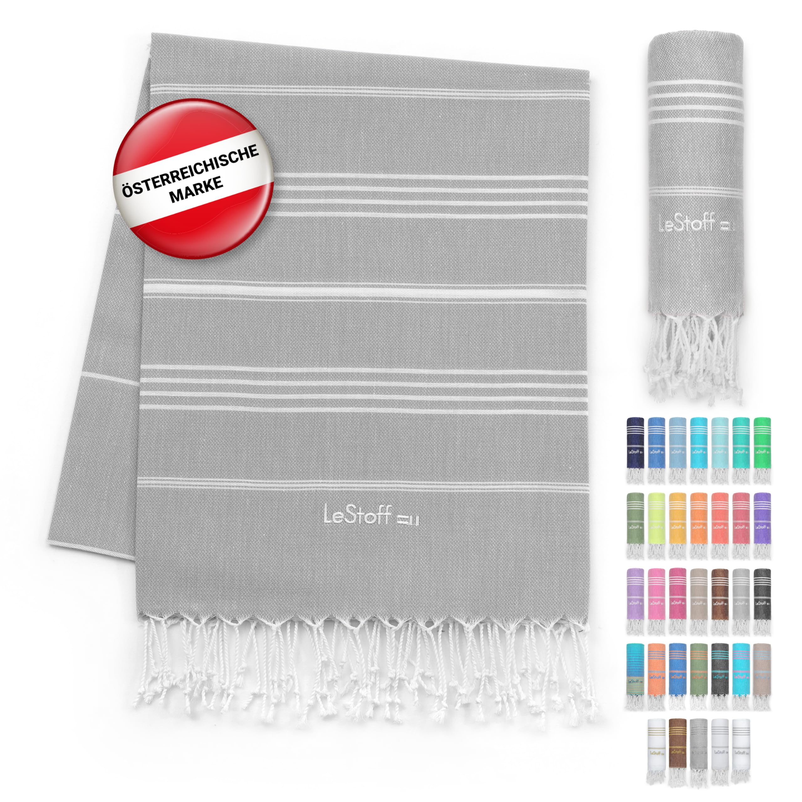 Serviette De Plage LeStoff 95x180cm - 100% Coton Bio, Absorbante Et Séchage Rapide - Rose Fuchsia