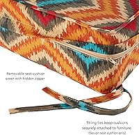 Vista 53 de Greendale Home Fashions 2-Piece Outdoor Deep Seat Cushion Set, Steel Blue Stripe