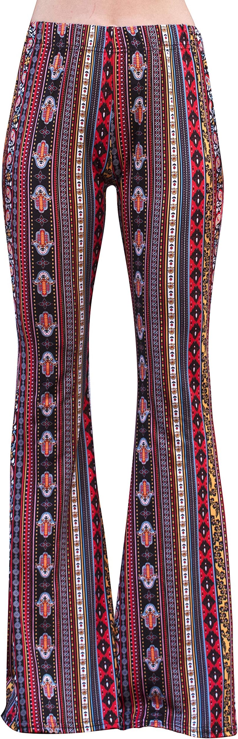 Daisy Del Sol High Waist Comfy Stretch Boho 70s Bell Bottom Fit to Flare Lounge Yoga Pants
