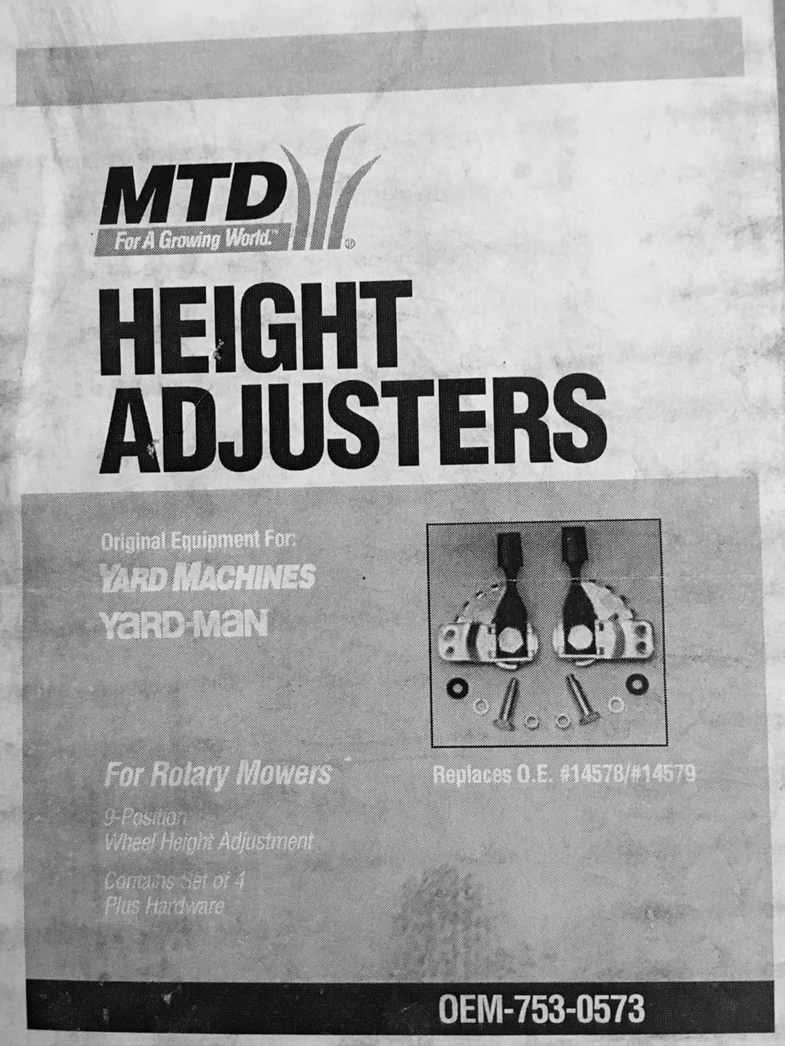 MTD OEM7530573 Height Adjuster Tools & Home Improvement