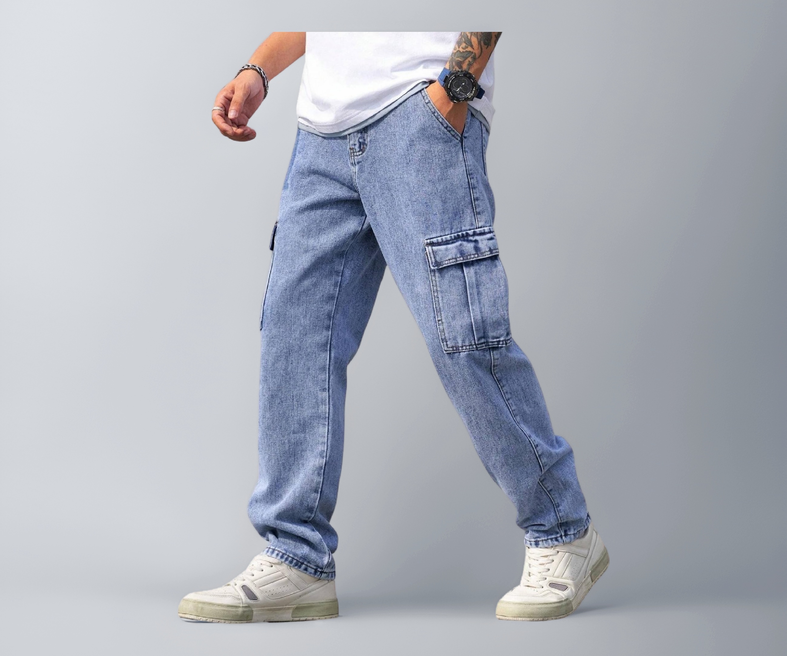 Men Jeans || Jeans for Men || Cargo Jeans (Q-04-05)