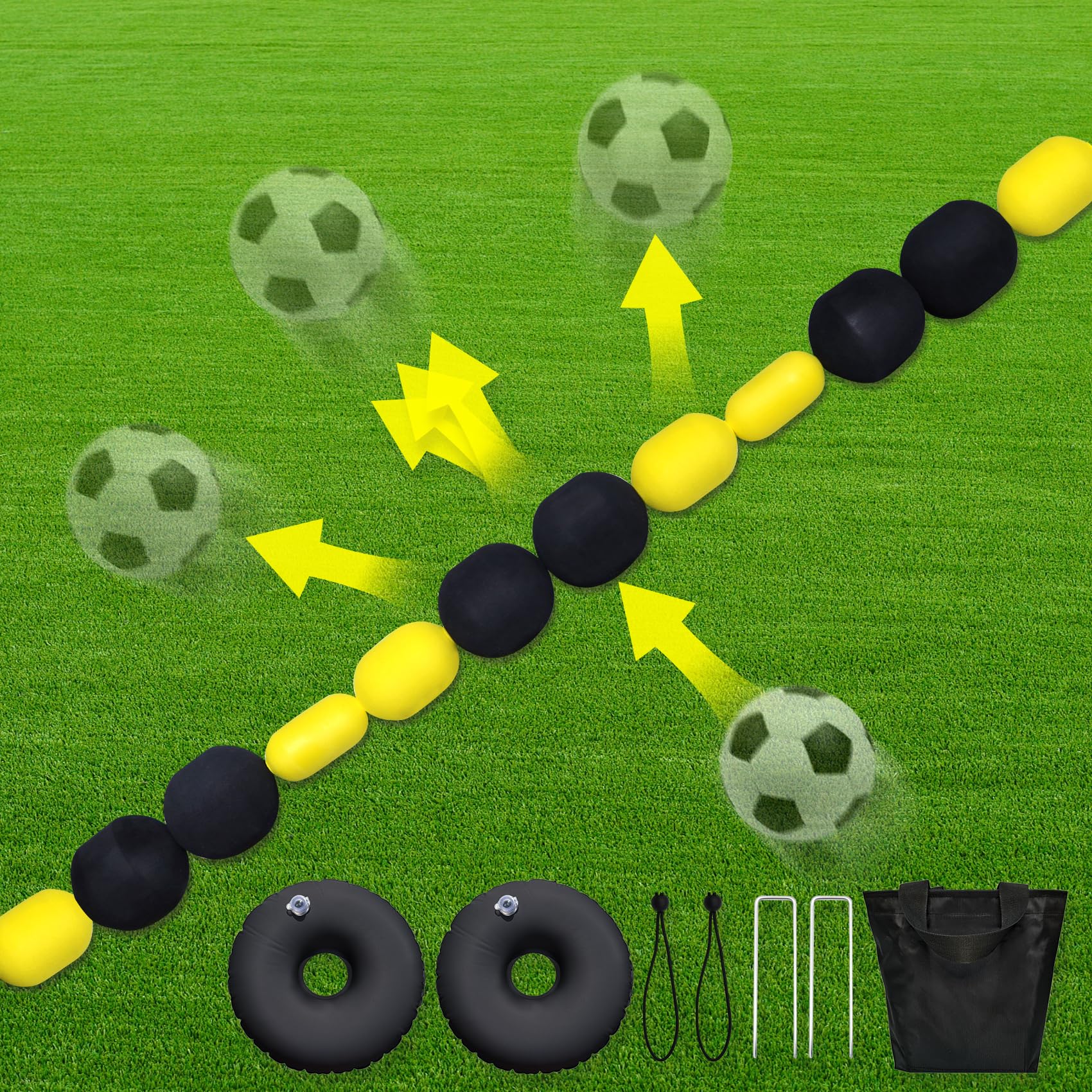 9 FT Goalkeeper Single Line Deflector, Soccer Goalkeeper Deflection Equipment, Multiple Different Refraction Angles, Reflex and Agility Training