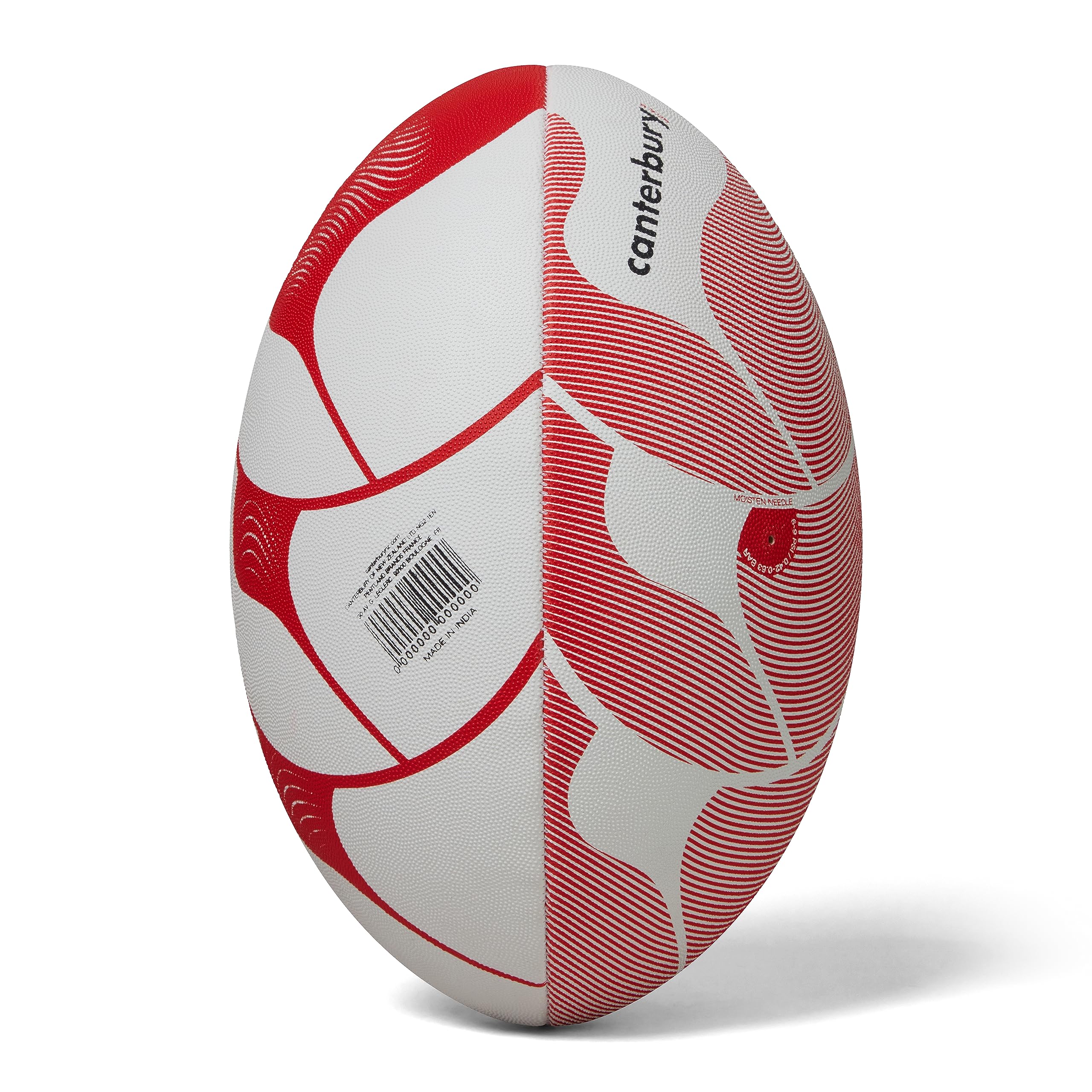 Canterbury Thrillseeker Rugby League Union Training Ball White/Red - Size 5
