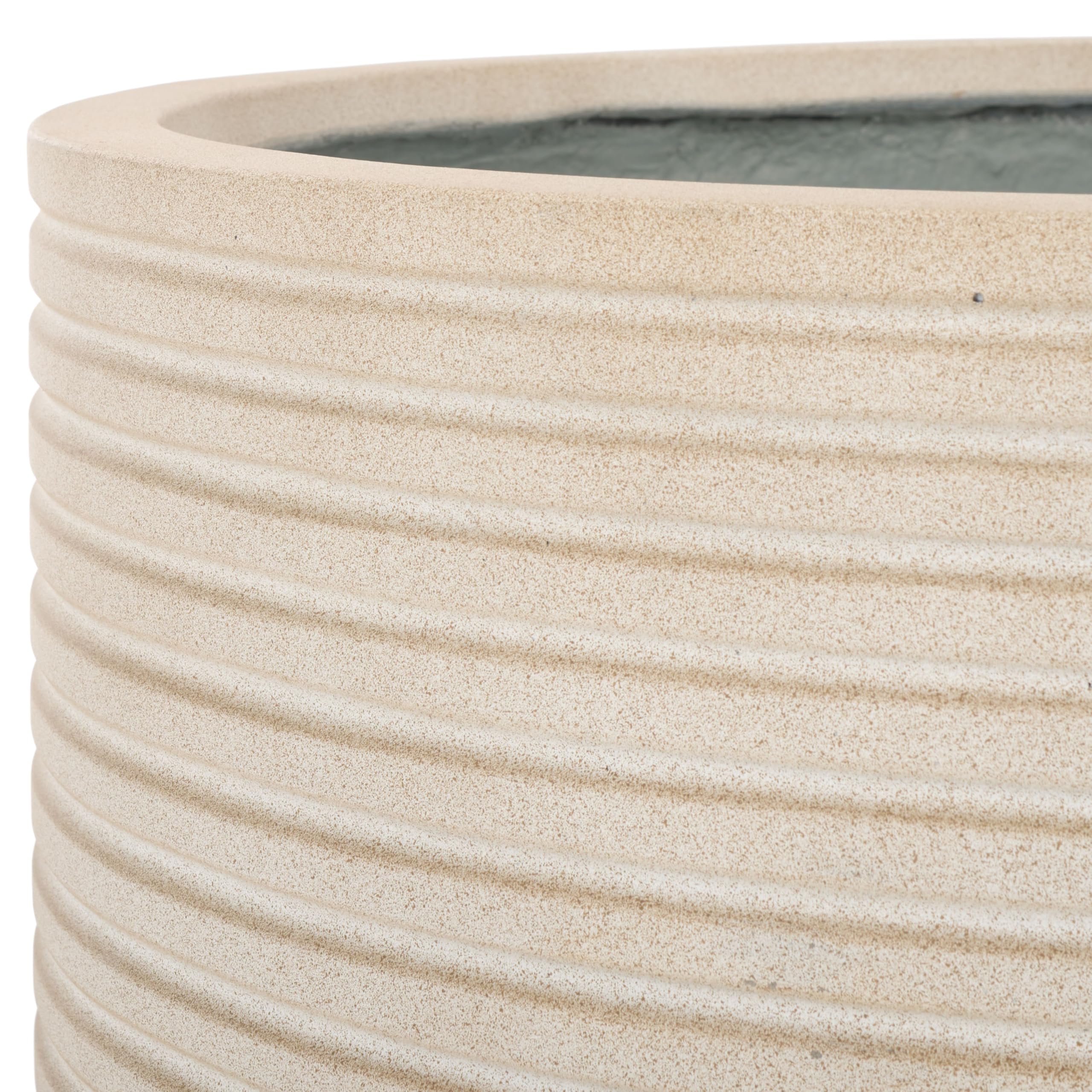 SAFAVIEH Ficonstein Pflanzgefäß, Beige, 58 x 58 x 46 cm