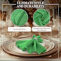 Vista 40 de Ultimate Textile -1 docena - Reversible Shantung Satin - Majestic - Servilletas de tela Majestic de 17 x 17 pulgadas color azul pizarra