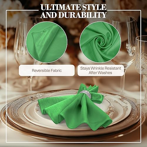 Miniatura 40 de Ultimate Textile -1 docena - Reversible Shantung Satin - Majestic - Servilletas de tela Majestic de 17 x 17 pulgadas color azul pizarra