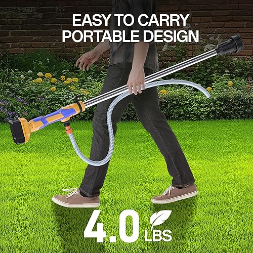 Miniatura 5 de Bomba de transferencia de agua inalámbrica compatible con batería Dewalt de 20 V MAX (sin batería) 720 GPH, cabezal de 32 pies, kit de bomba de