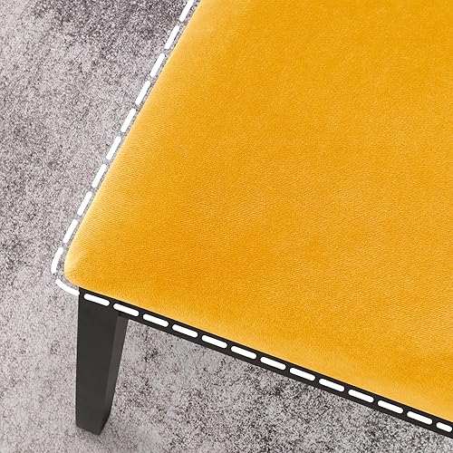 Miniatura 5 de Fundas de asiento de terciopelo para sillas de comedor, juego de fundas para sillas de comedor (4, dorado)