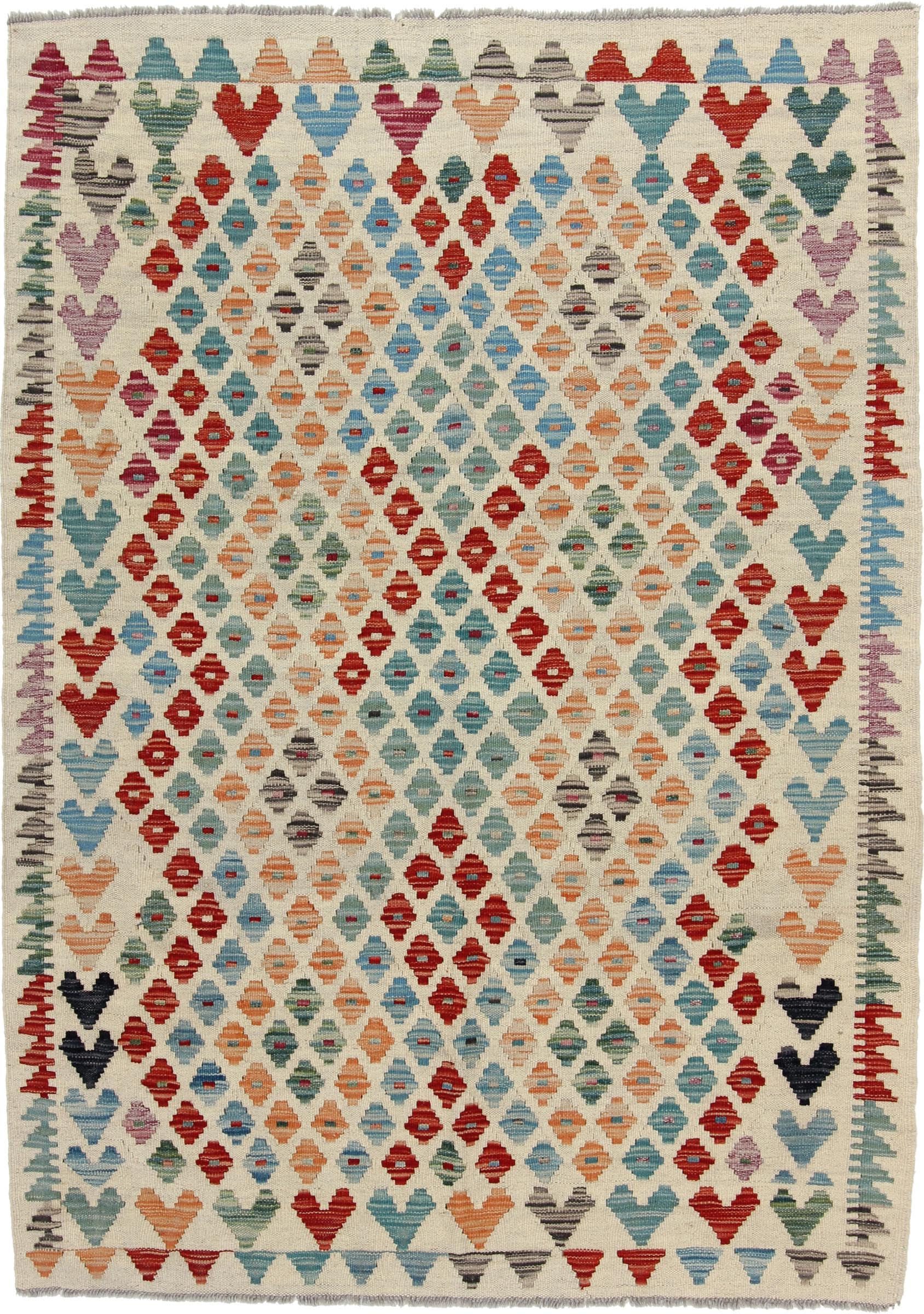 Tapis laine Kilim Afghan 123x174 artisanal authentique