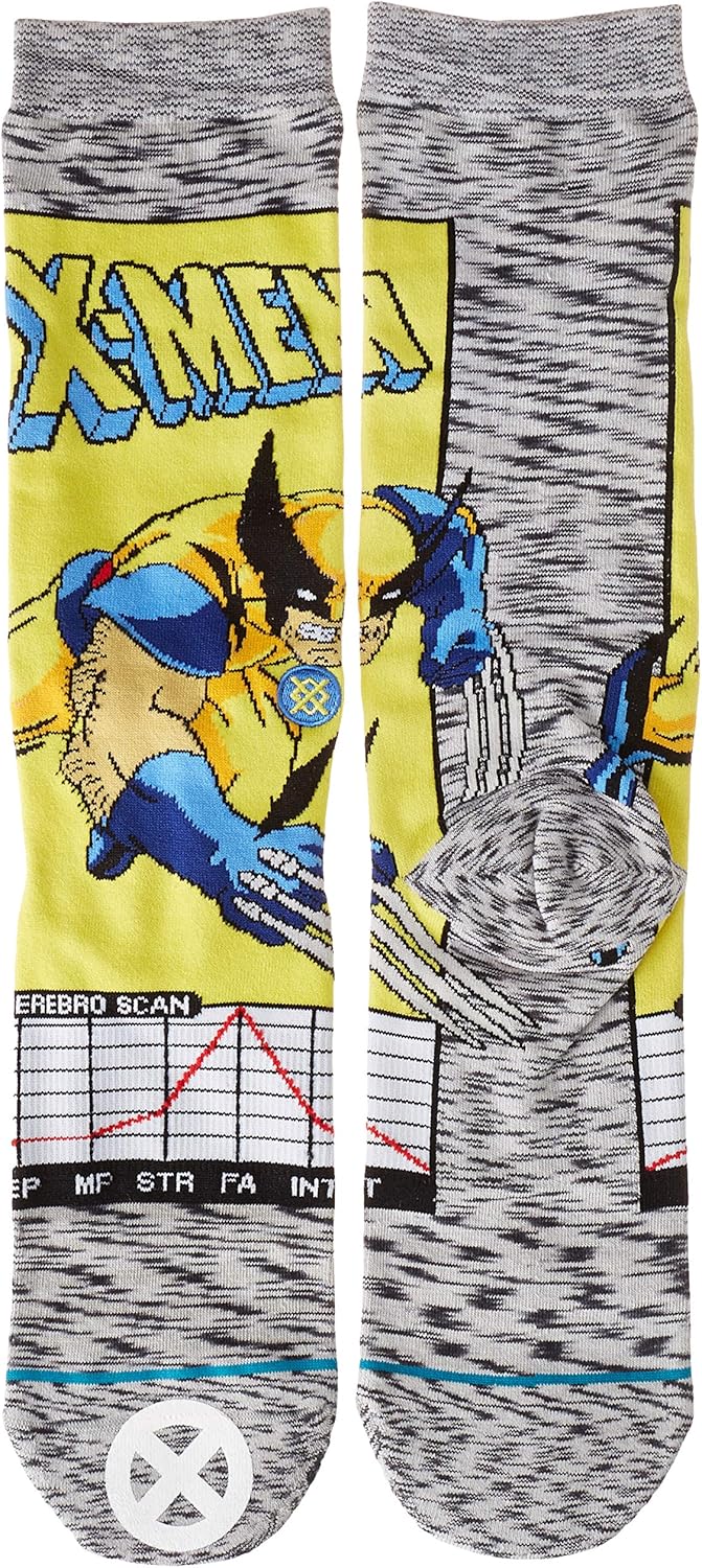 Stance Wolverine Comic Grey Sock (Grey, Medium)