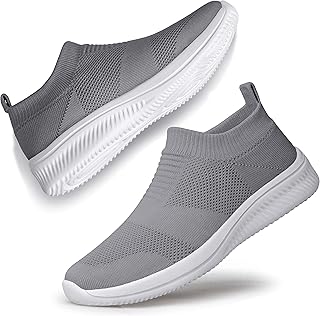 Slip-on Walking Shoes Women Sock Sneakers Ladies Comfortable Lightweight Air Cushion Mesh Casual Running Jogging