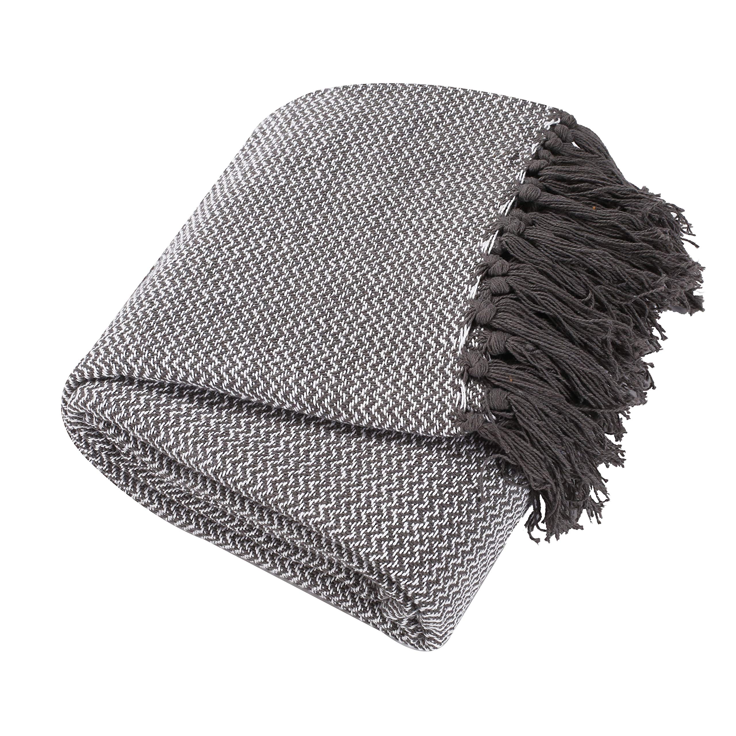 Ehc Grey Throws For Sofas Large, Sofa Covers 2 Seater, Double Bed, Throws For Armchair Couch Covers 2 Seater, Settee Throws, 150 X 200Cm,