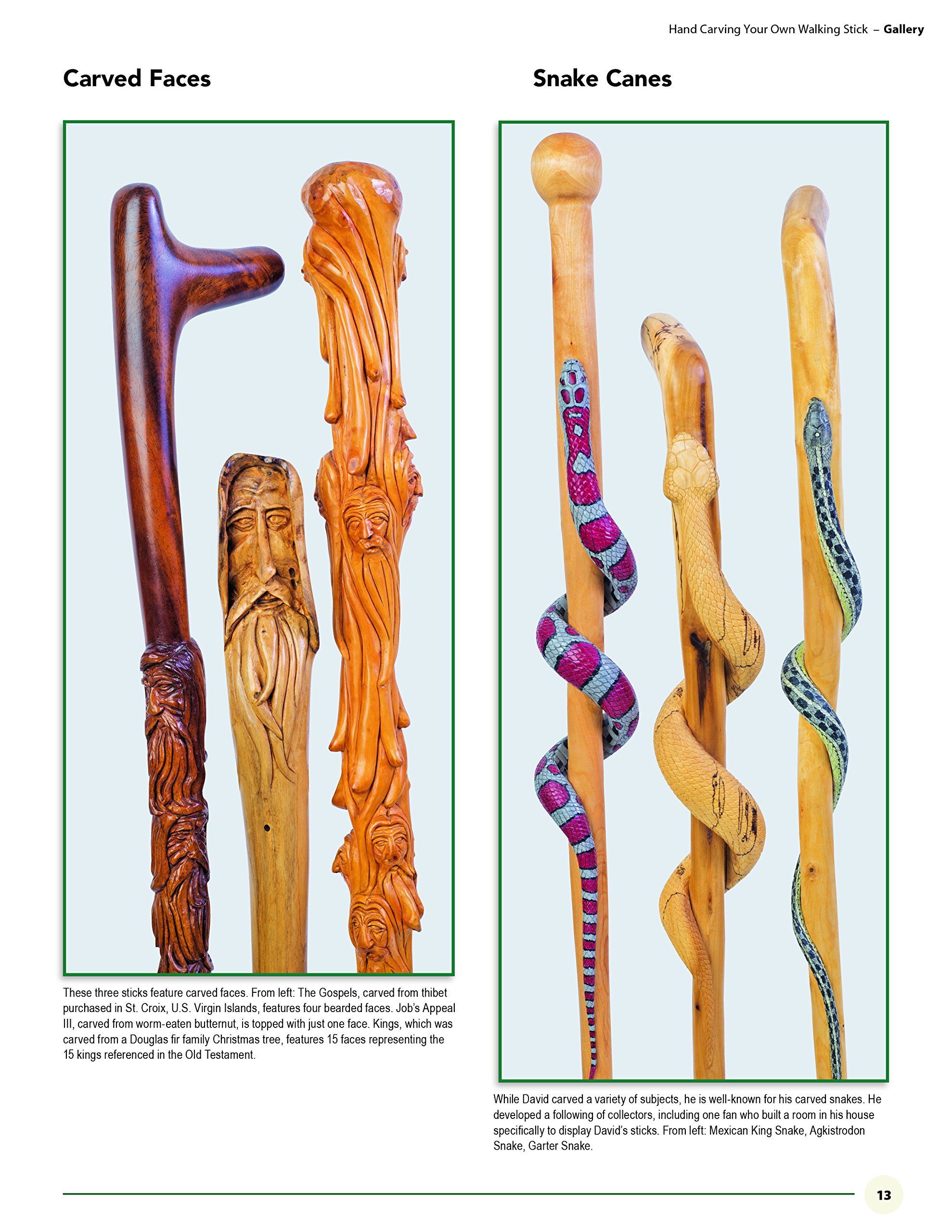 Hand Carving Your Own Walking Stick: An Art Form (Fox Chapel Publishing) Step-by-Step Instructions to Make Artisan-Quality Sticks, Canes, & Staffs (Staves), Including Realistic Snakes & Finishing - Image 6