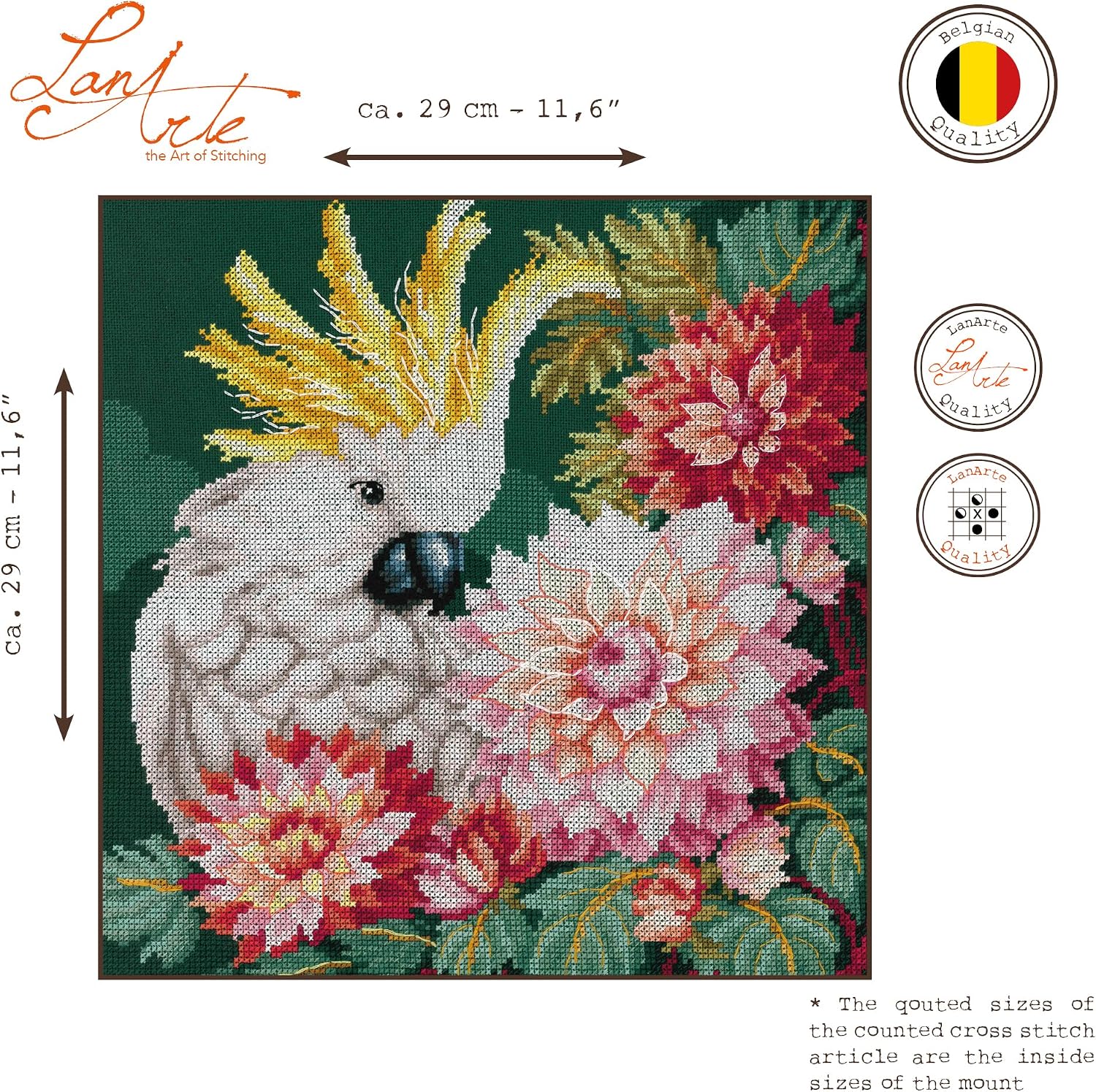 Lanarte Kit au Point compté Dahlias du Cacato