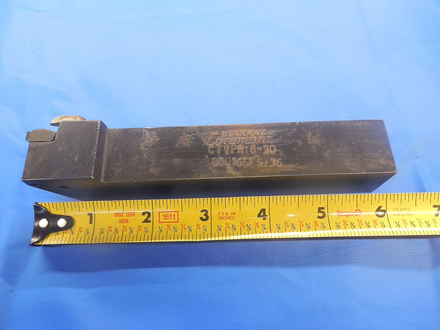 SANDVIK CTVPR 16-3D Lathe Turning Tool Holder 1" Square Shank 3/8" Inserts 163D