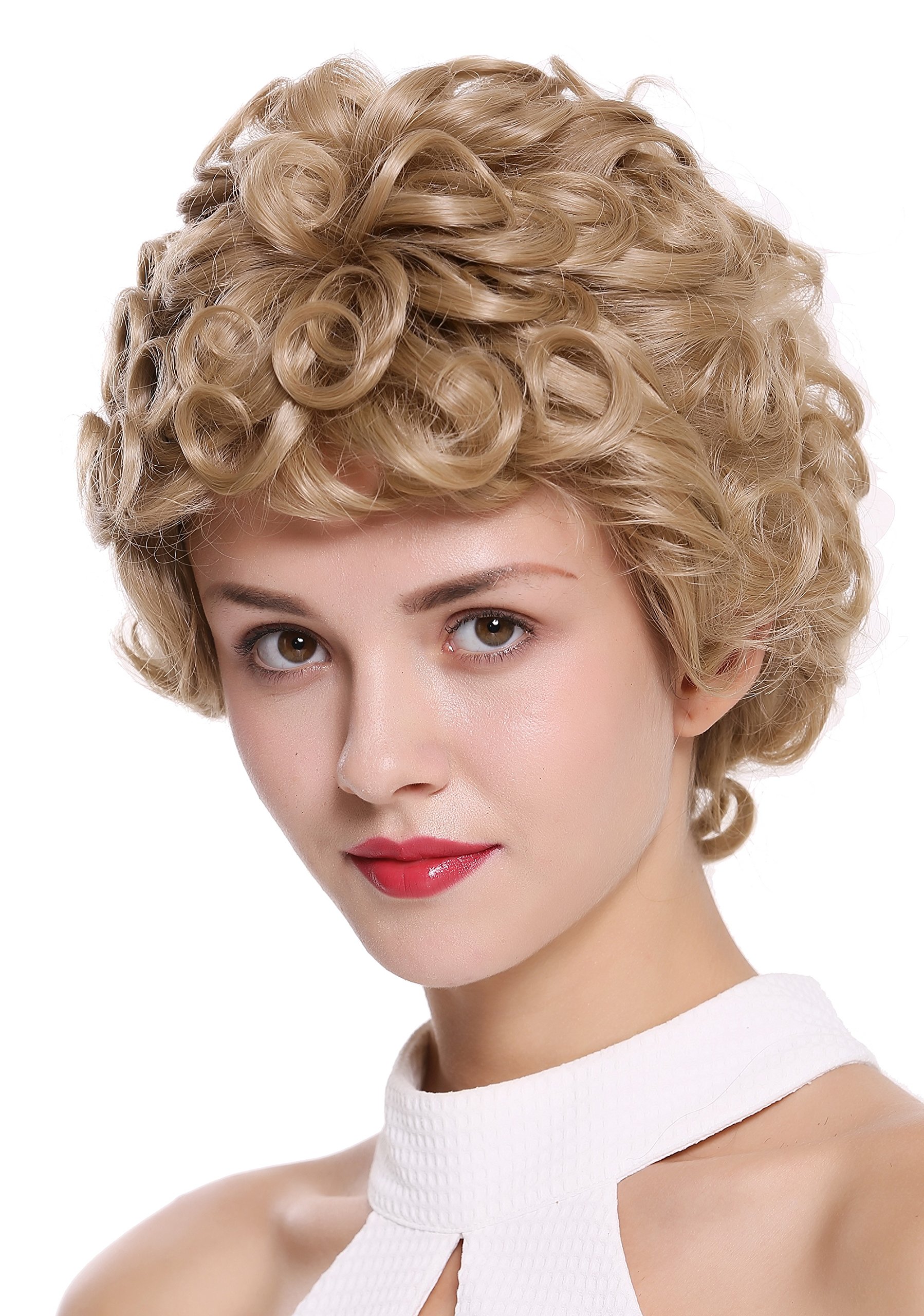 WIG ME UP - DW2308-FHT-MF-16 Quality women's wig lady monofilament handmade short curls curly blonde, Ash blonde (16), Länge: ca. 25 cm - Image 3