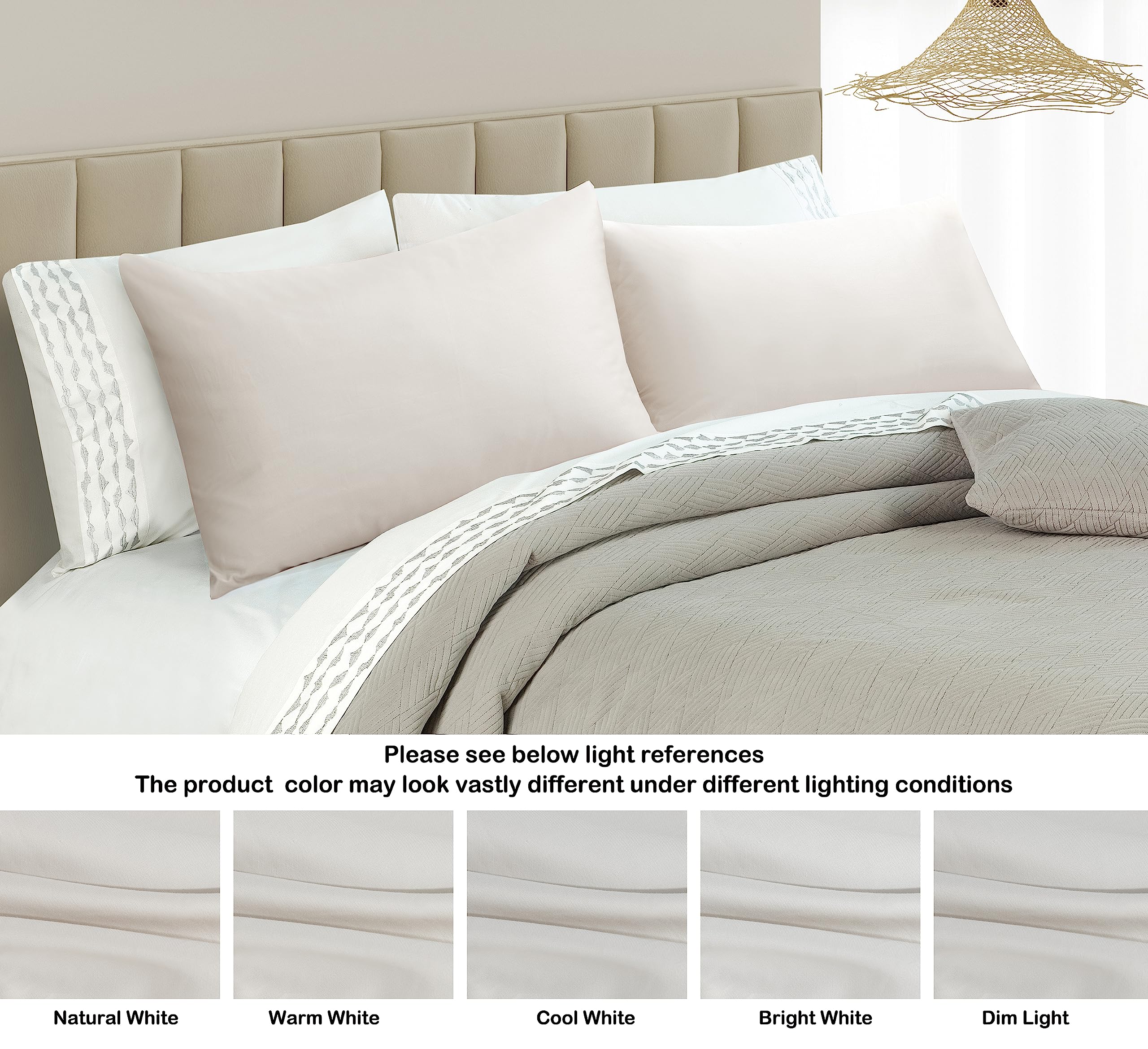 Queen Size Pillow Protectors - 100% Egyptian Cotton, 400 Thread Count, Set Of 2 - View #6