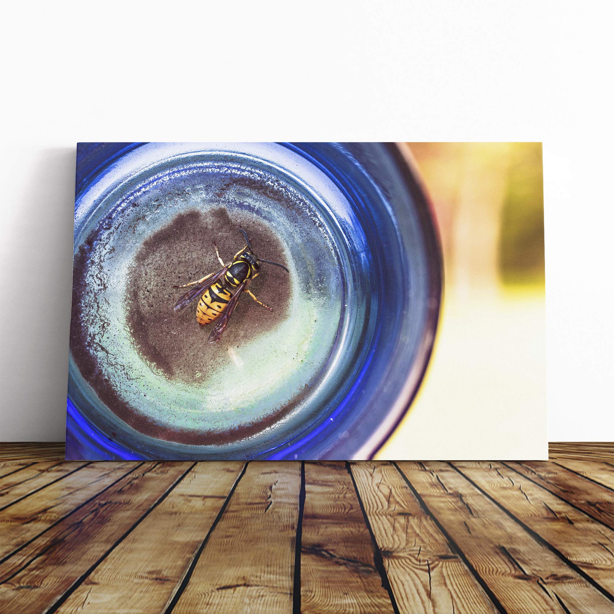Wasp in a Jar Canvas Print | Gallery Wrapped 30mm Frame Wall Art | 30x20 inches | Ready to Hang | Modern Picture | Living Room Bedroom Lounge Office