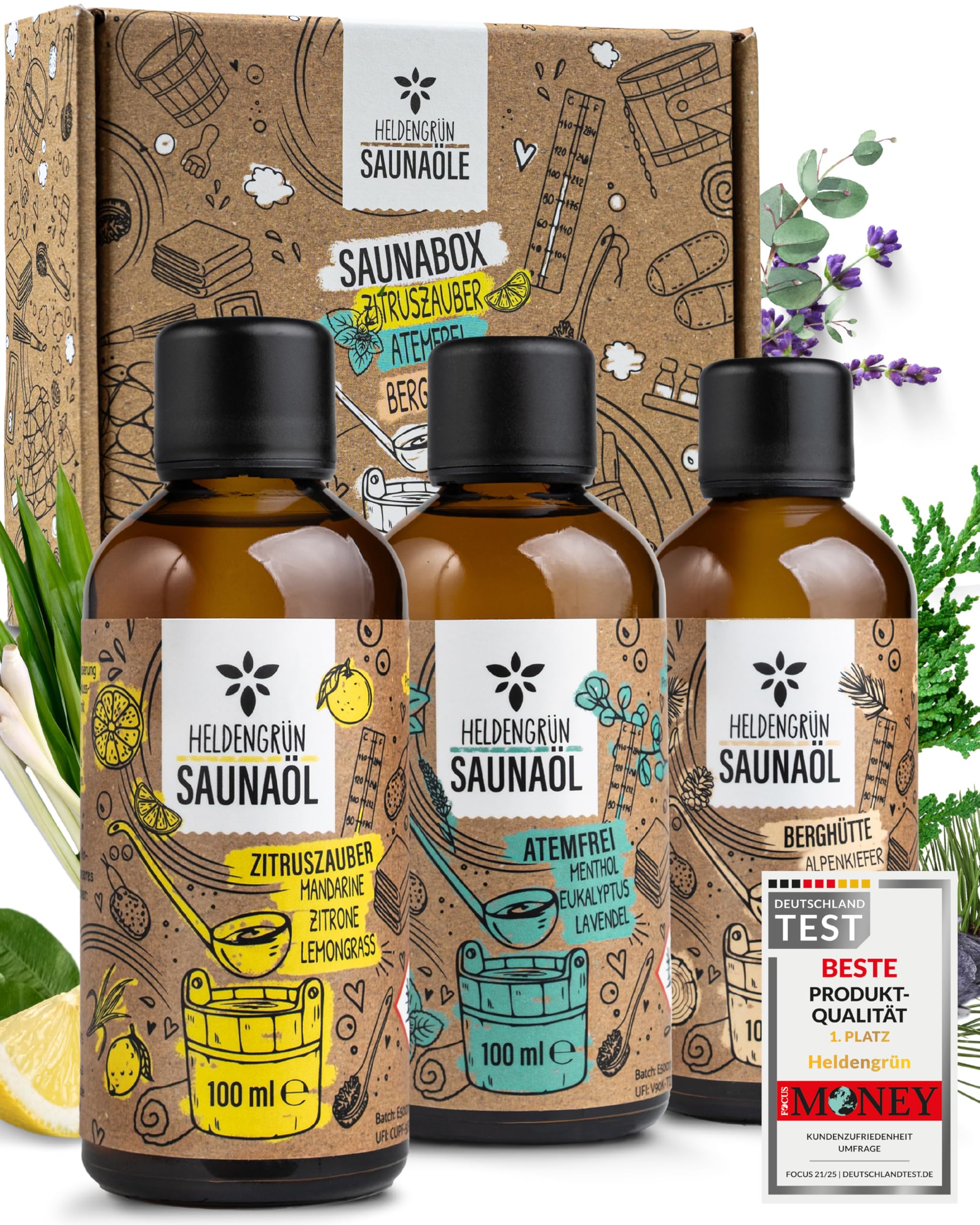 Heldengrün BIO Saunaaufguss Set