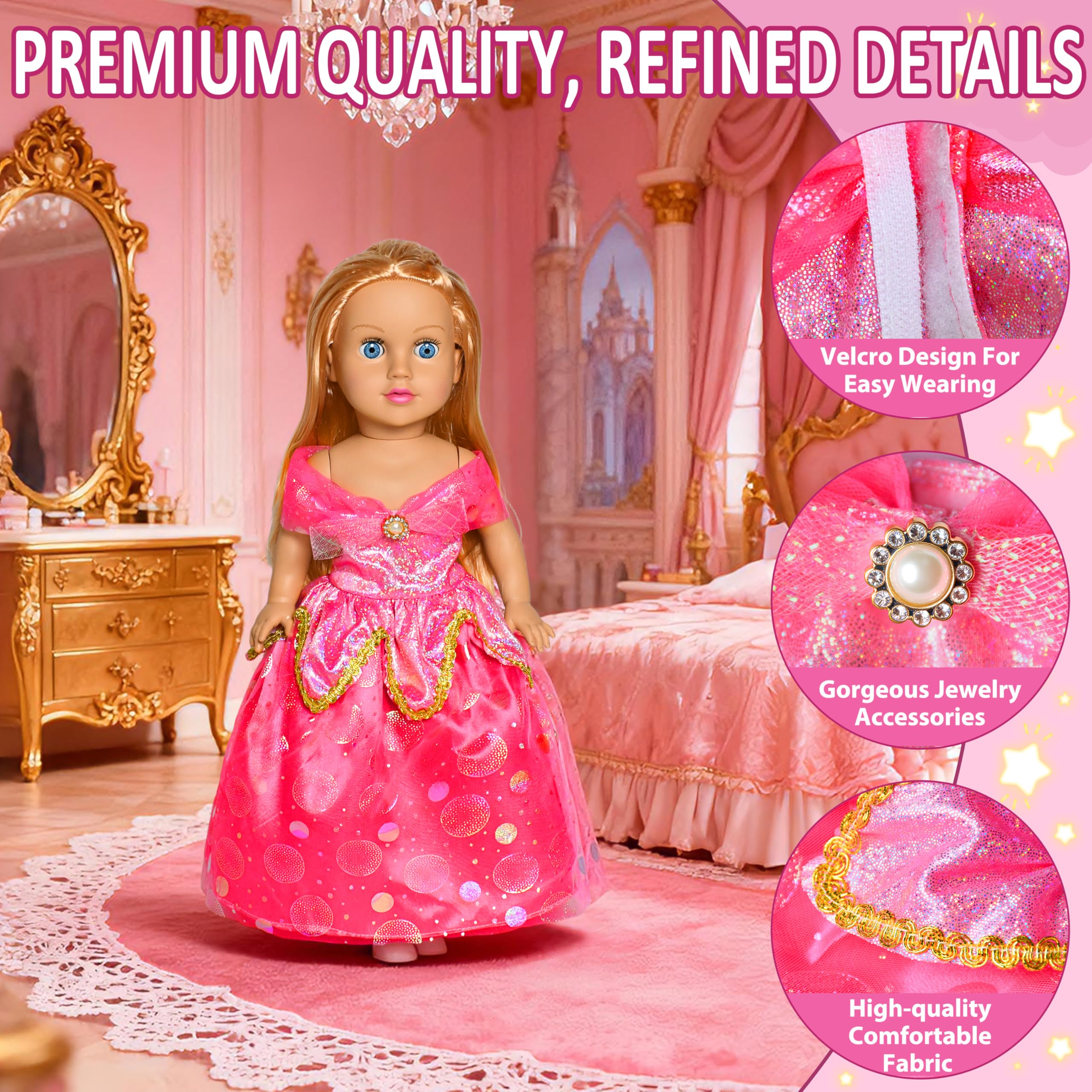 princess dress and doll set 1/3 BJD PRINCESS DRESS, Fantasy Full Set, Sid Yid Eid Doll Clothing