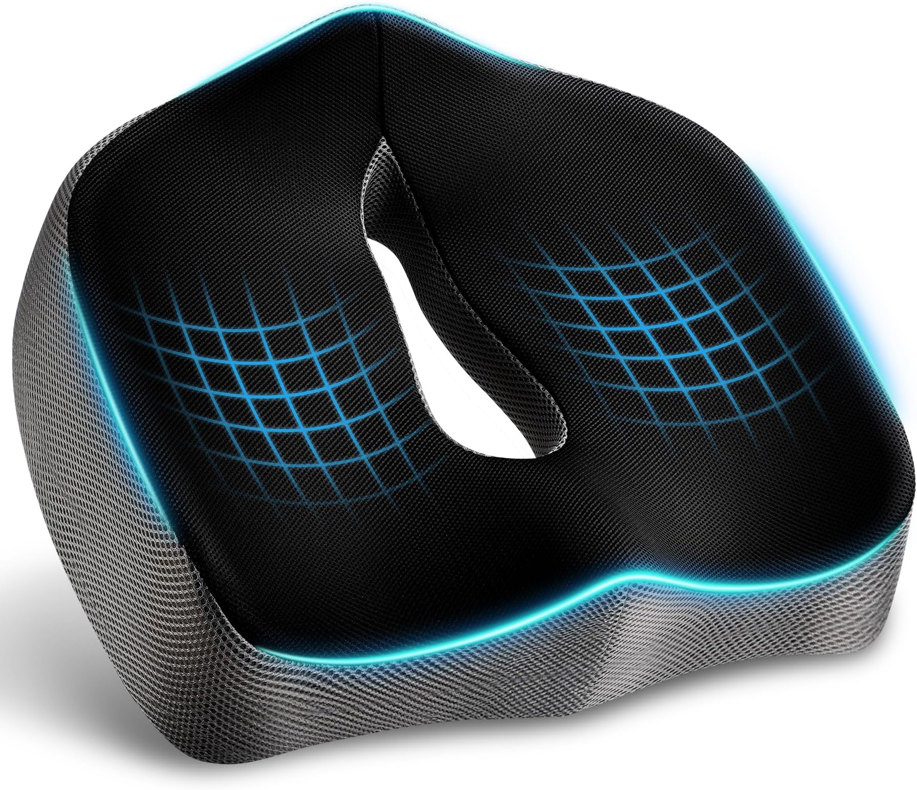 Seat Cushion for Coccyx, Memory Foam Seat Cushion Ergonomic, Reduce Sciatica Hemorrhoid Tailbone Back Pain Chair Cushions, Support Seat Pads for Office, Wheelchair, Car Seats, Chair, Recliner