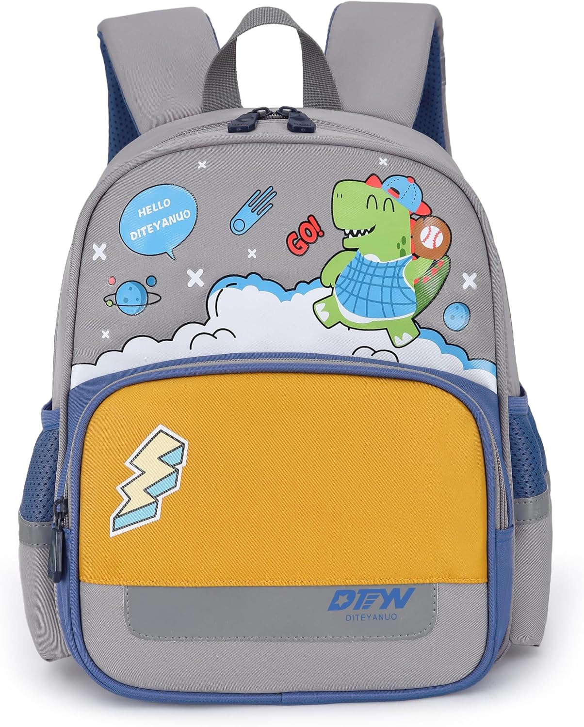 ZHANAO Toddler Backpack for Boys,Dinosaur Backpack for Kids Kindergarten Preschool Bookbag Toddler Boys&Girl School Bags Dinosaur-grey - Image 1 of 7