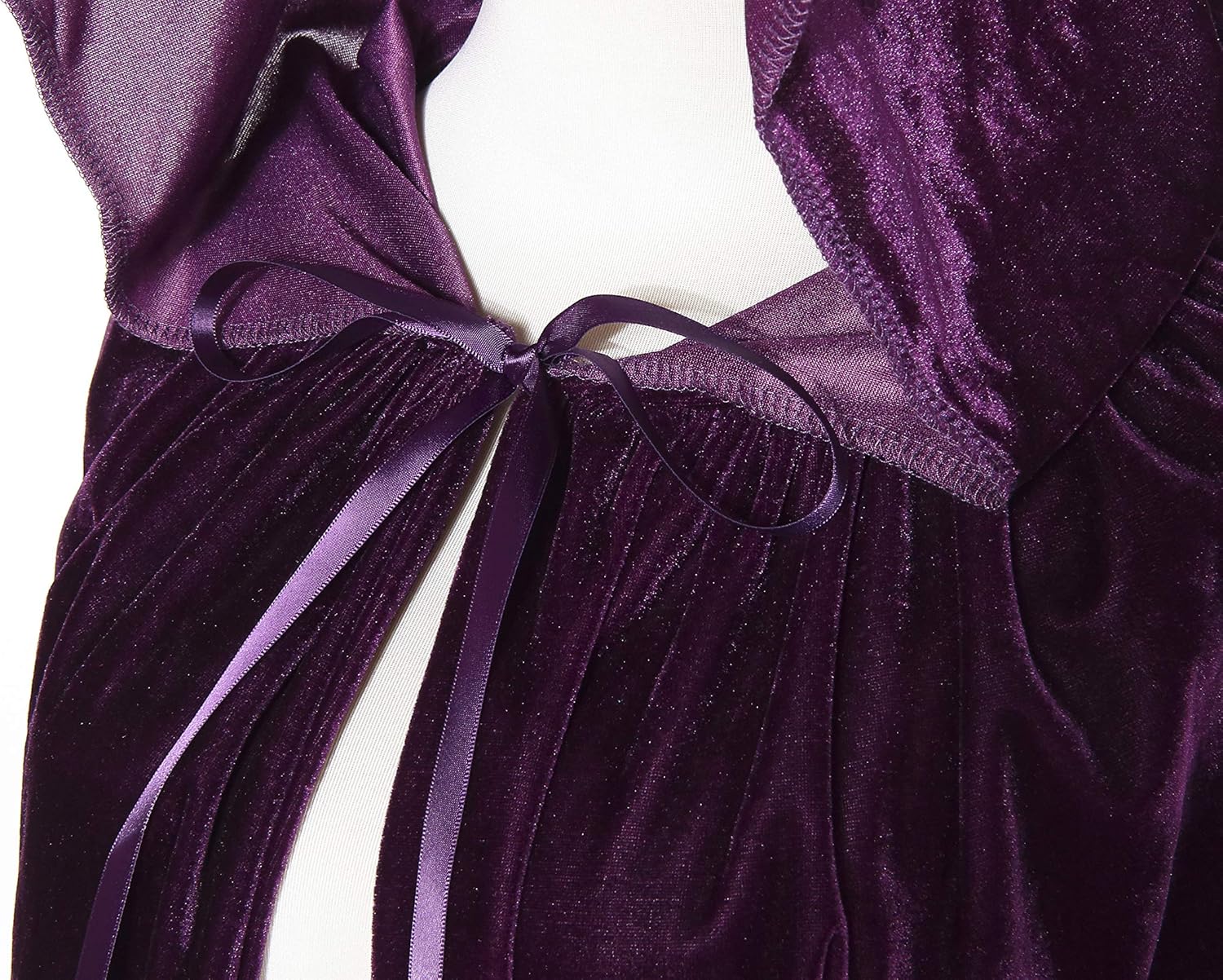 BIGXIAN Long Hooded Cloak Velvet Cape Witch Costume Halloween Costumes for Women Men - Image 6