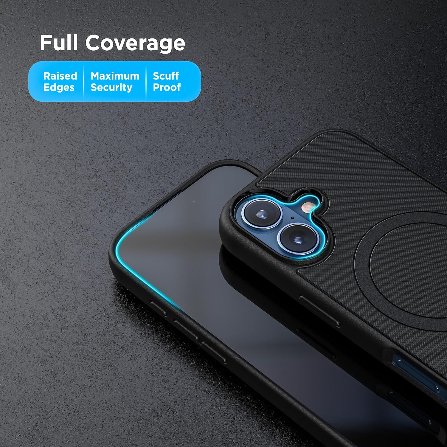ENCASED for iPhone 17 Wallet Case with Removable Magnetic Hinged Card Holder and Stand (Compatible with MagSafe) Black