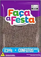 Faça a Festa – Confeito Brigadeiro 500g | Ideal para Decoração e Cobertura de Doces e Bolos | Crocante, Brilhante e com Sabor Irresistível